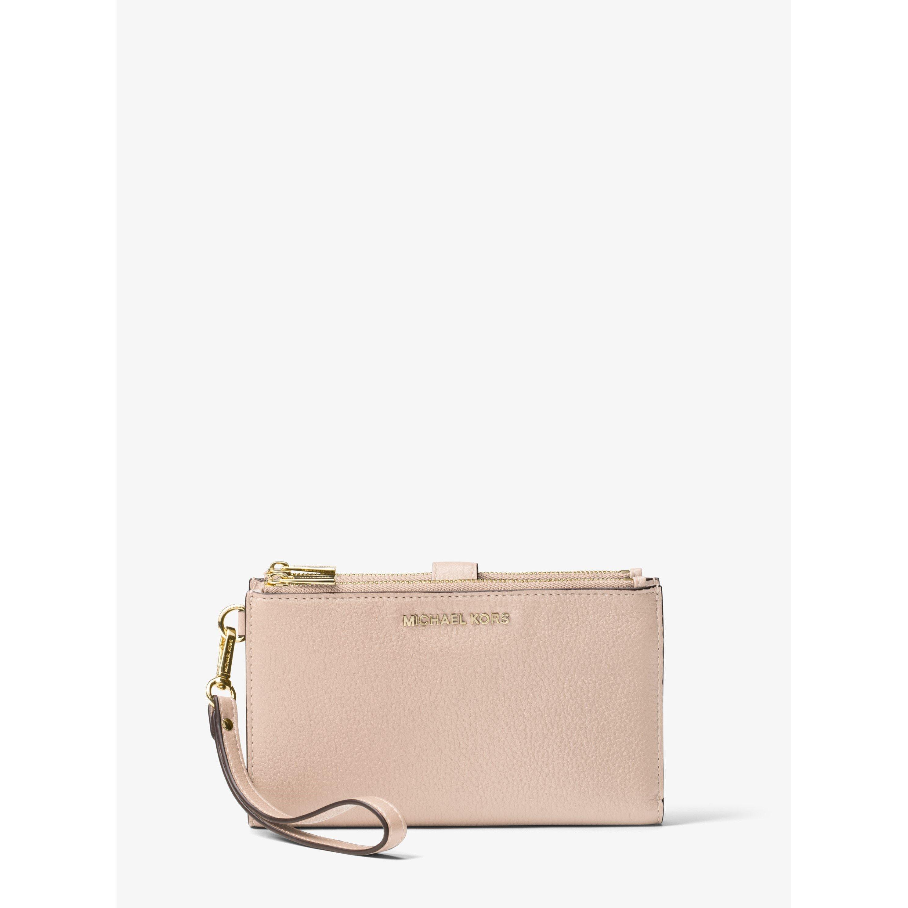 Women's Double Zip Wristlet Wallet on Chain