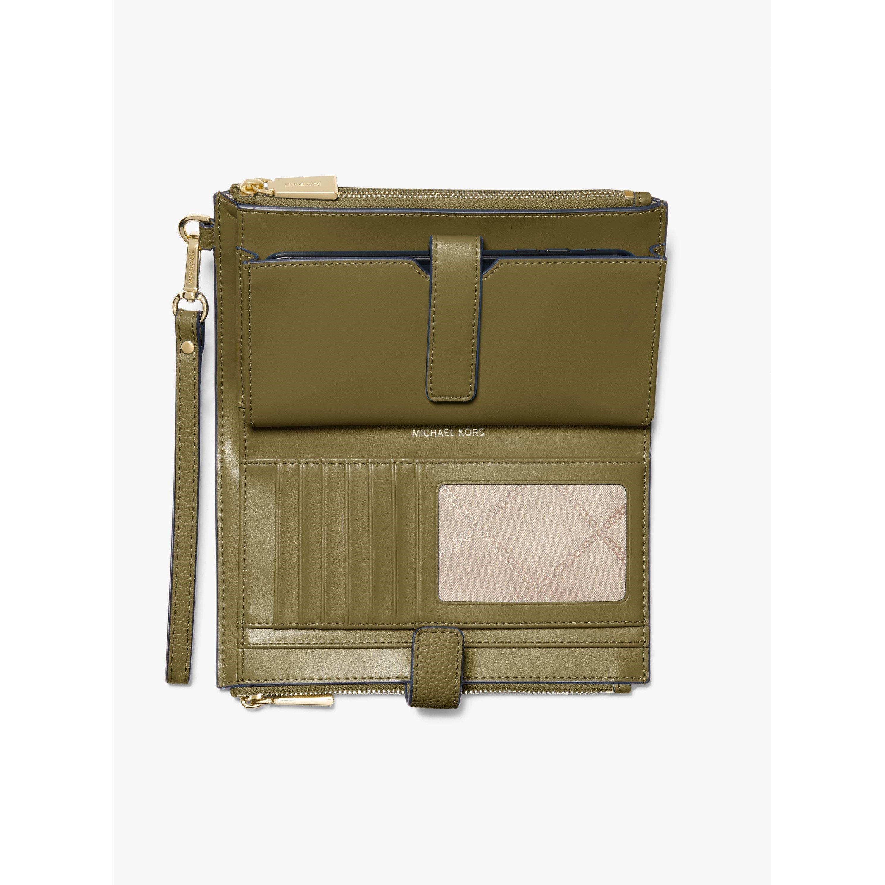 SAFARI GREEN - MICHAEL Michael Kors - Women's Double Zip Wristlet Wallet on Chain - 2