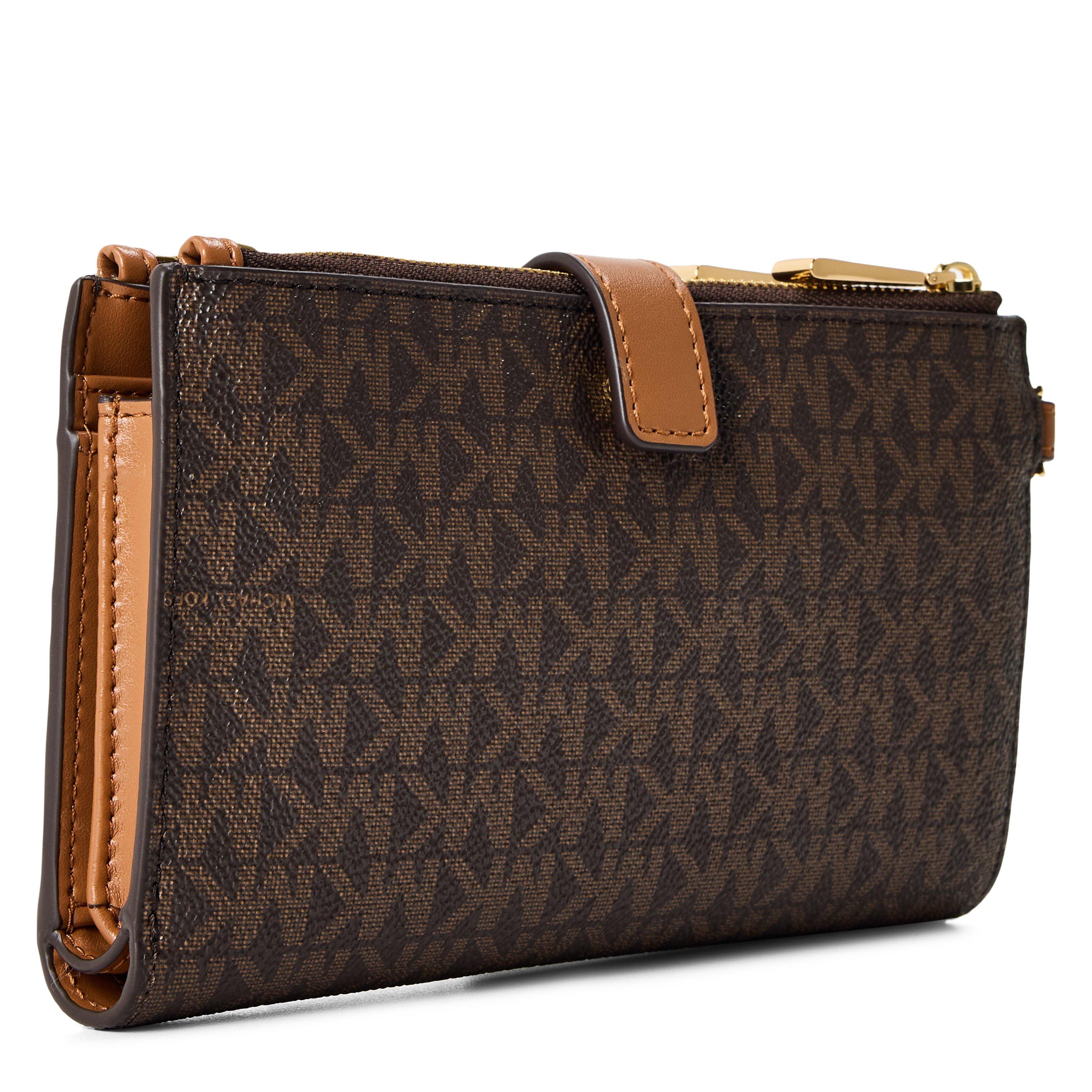 Brn/Acrn* - MICHAEL Michael Kors - Women's Double Zip Wristlet Wallet on Chain - 2