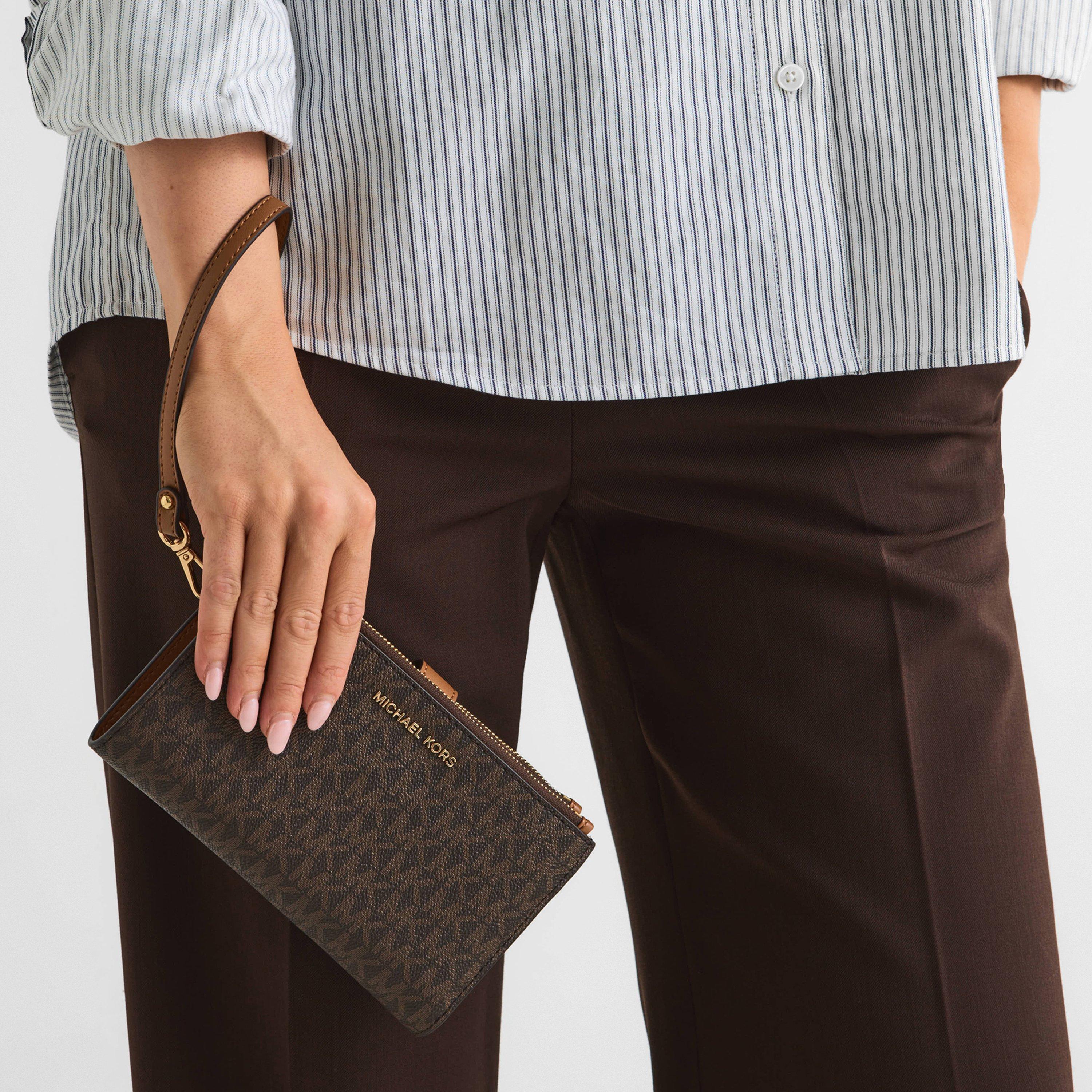 Brn/Acrn* - MICHAEL Michael Kors - Women's Double Zip Wristlet Wallet on Chain - 3