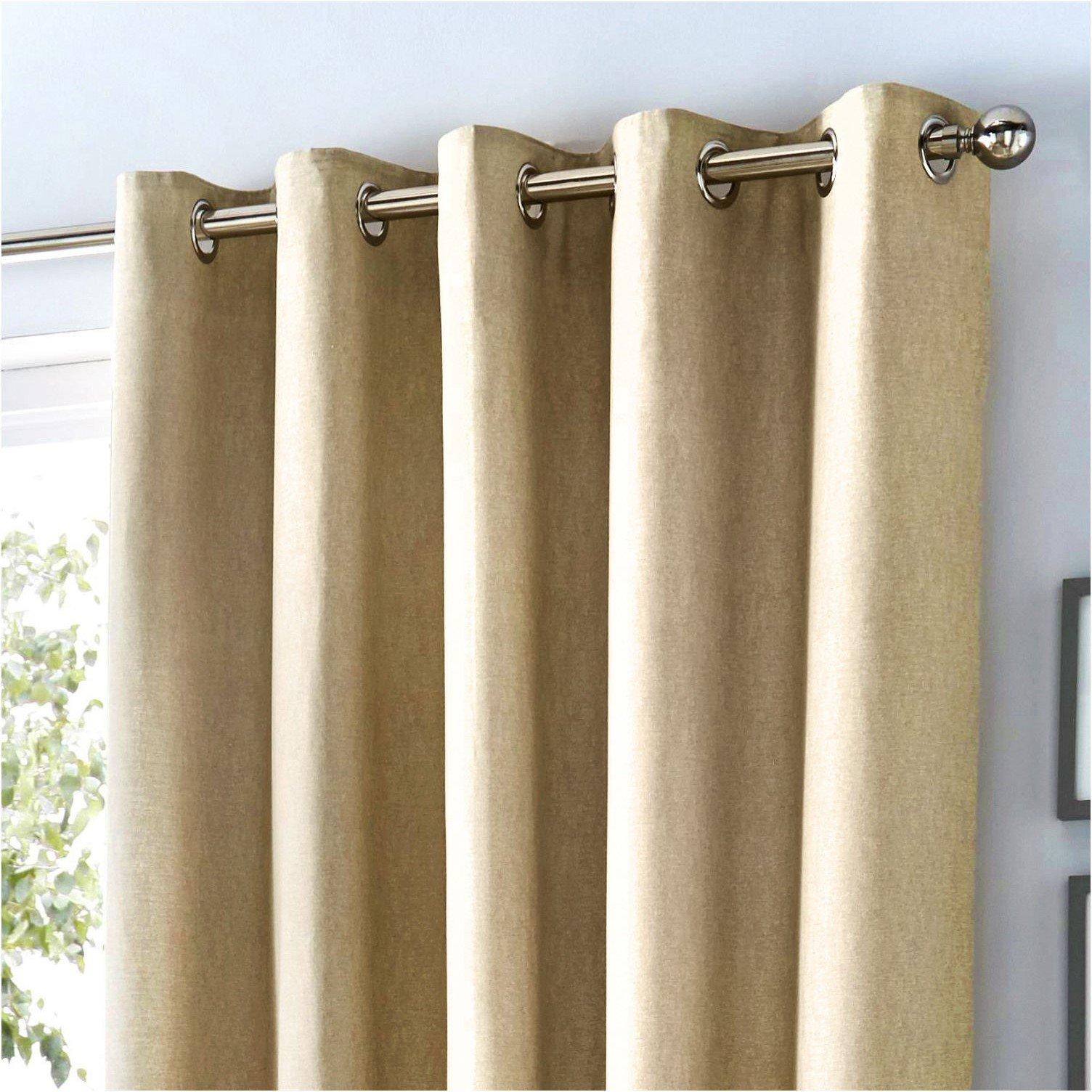 Natural - Fusion - Sorbonne 100% Cotton Pair of Eyelet Curtains - 2