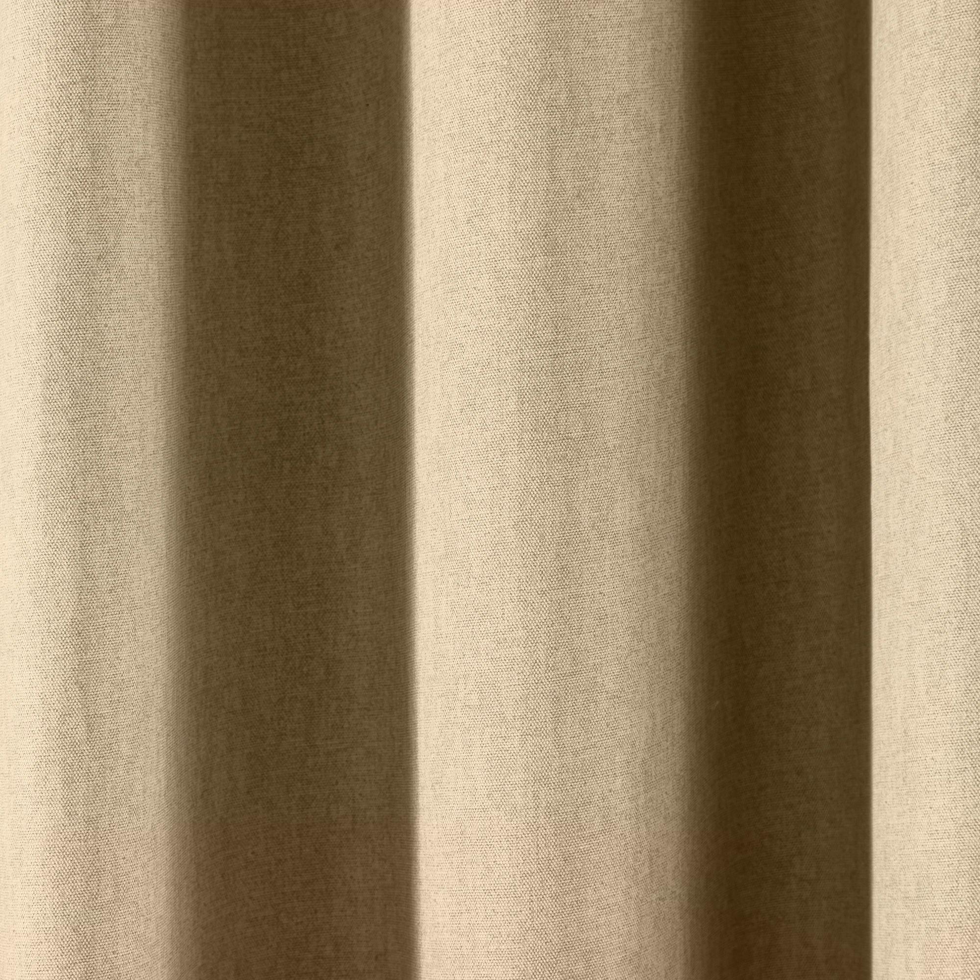 Natural - Fusion - Sorbonne 100% Cotton Pair of Eyelet Curtains - 3