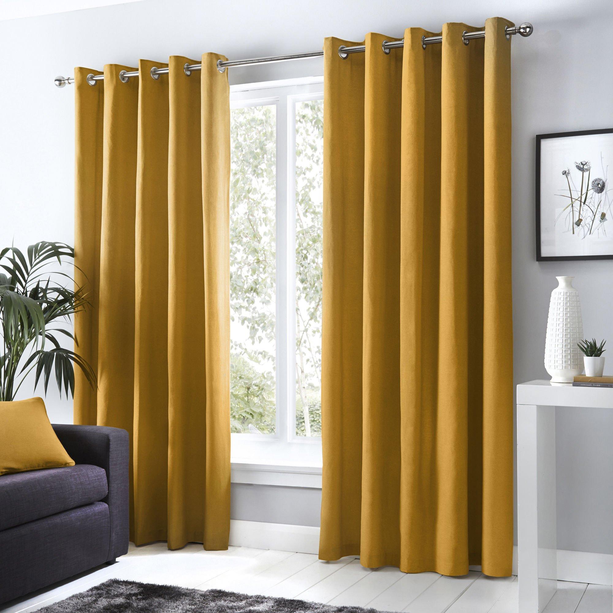 Sorbonne 100% Cotton Pair of Eyelet Curtains