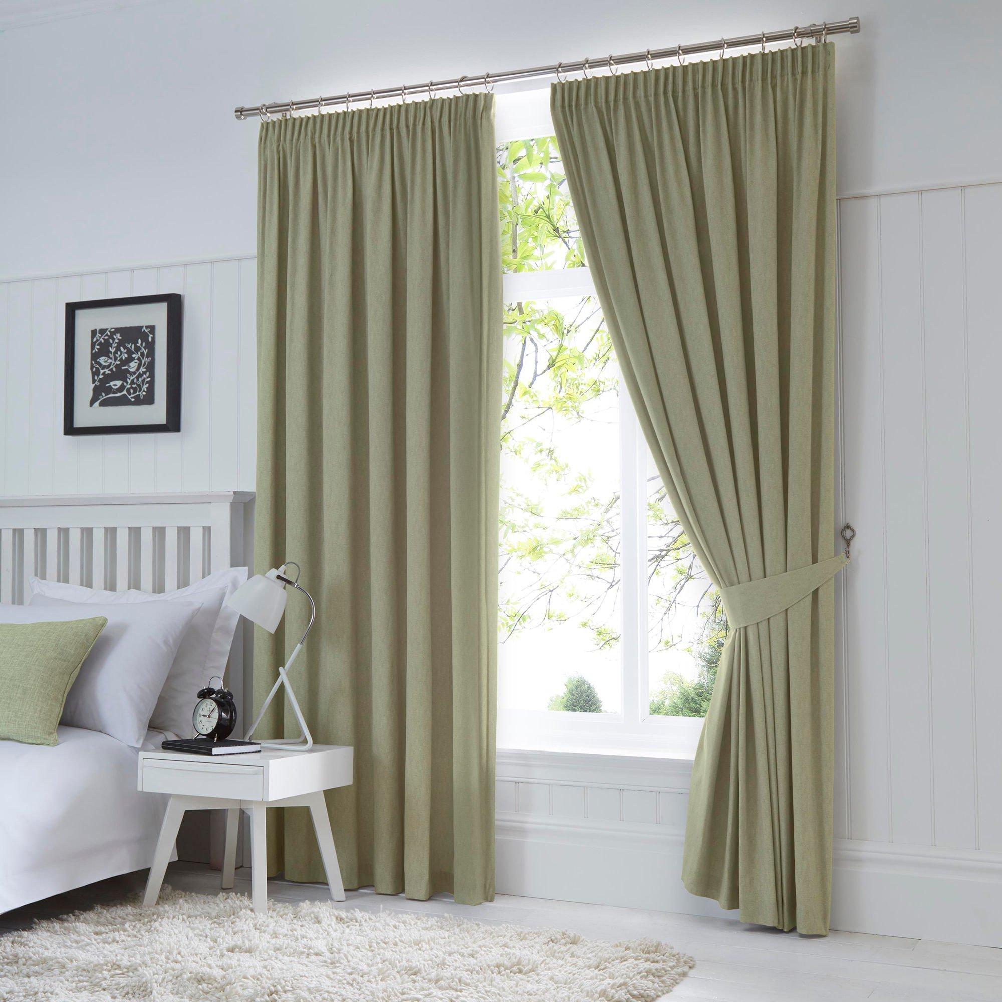 Fusion  Dijon Blackout Thermally Insulated Curtains - Green - 229x137cm