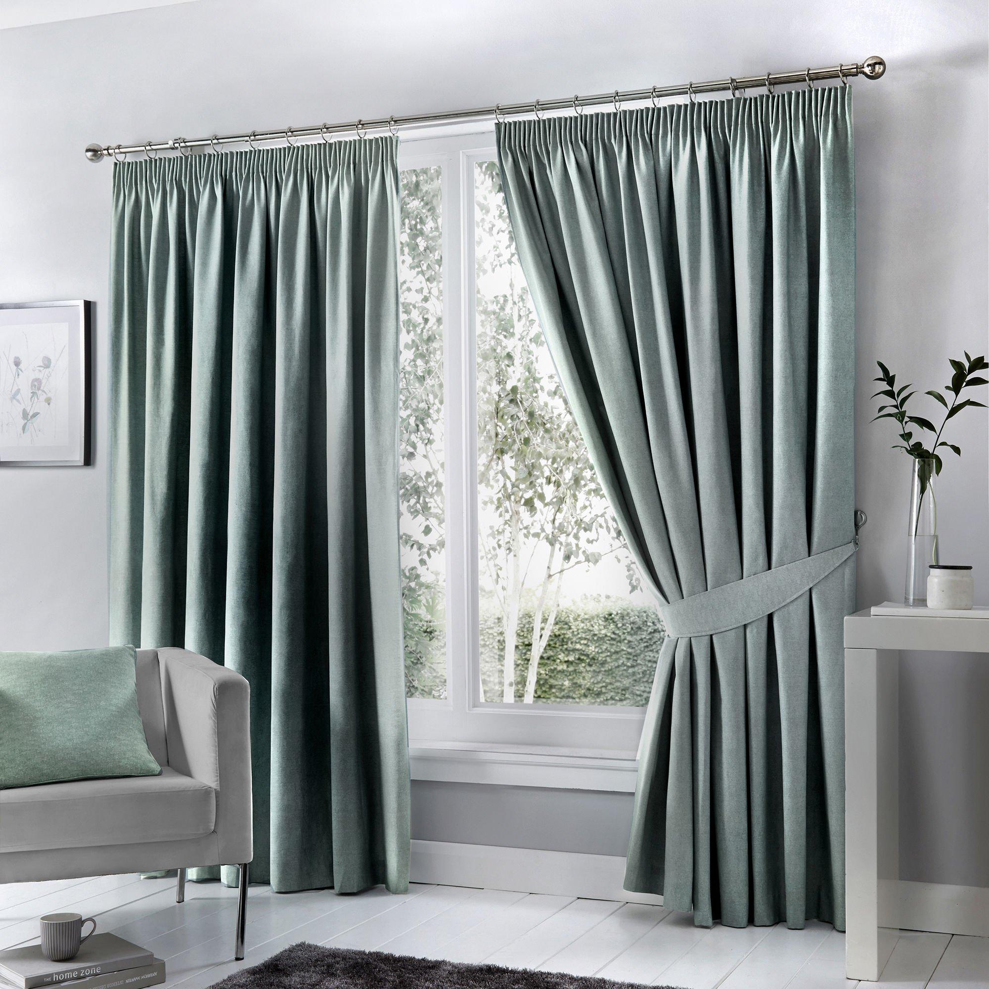 Fusion  Dijon Blackout Thermally Insulated Curtains - Duck Egg - 229x229cm