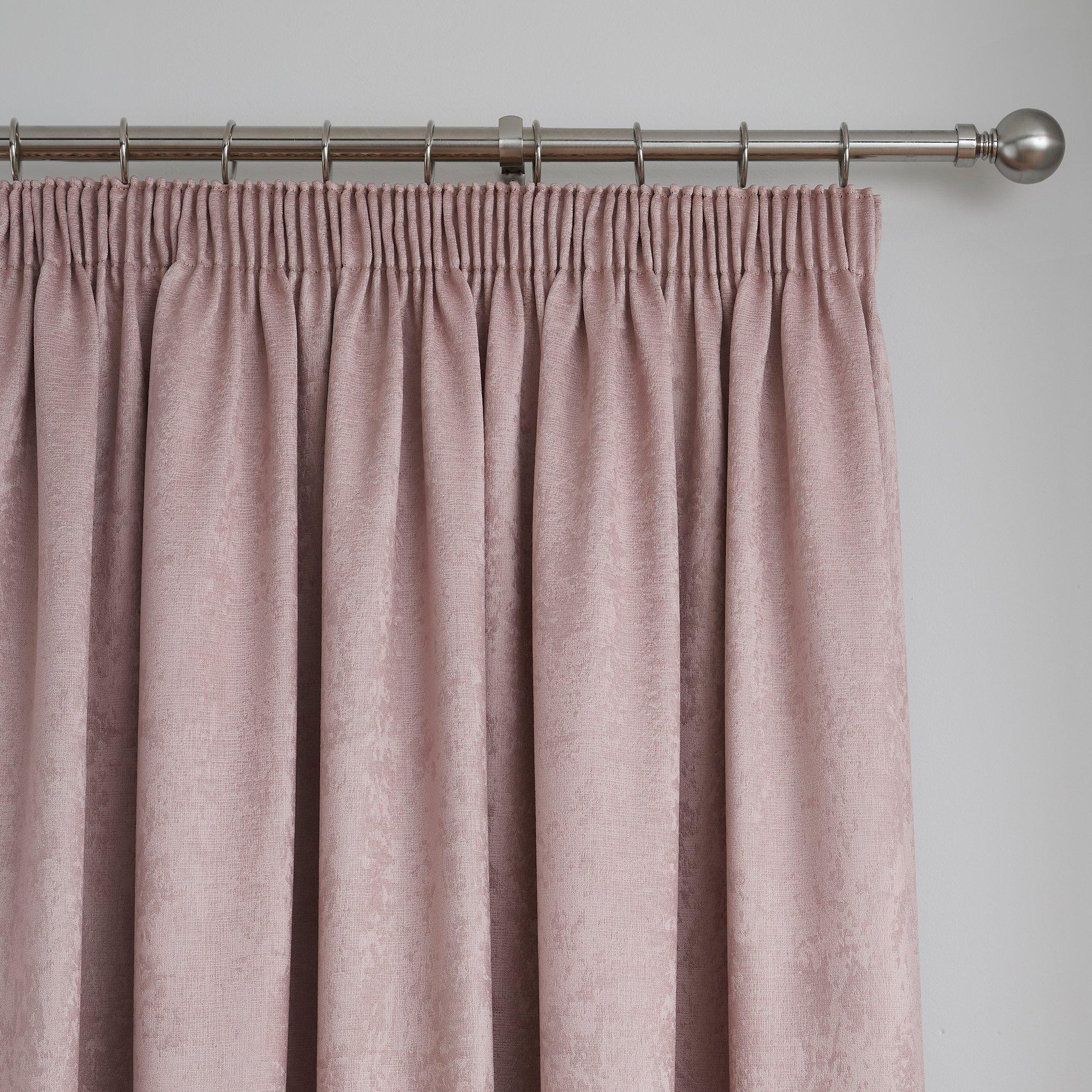 Blush - Fusion - Galaxy Dim Out Self Lined Pencil Pleat Curtains - 2