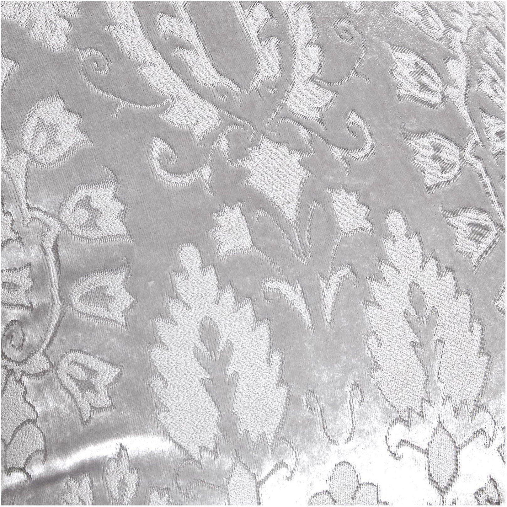 Silver - Curtina - Trinity Jacquard Pair of Pencil Pleat Curtains - 5