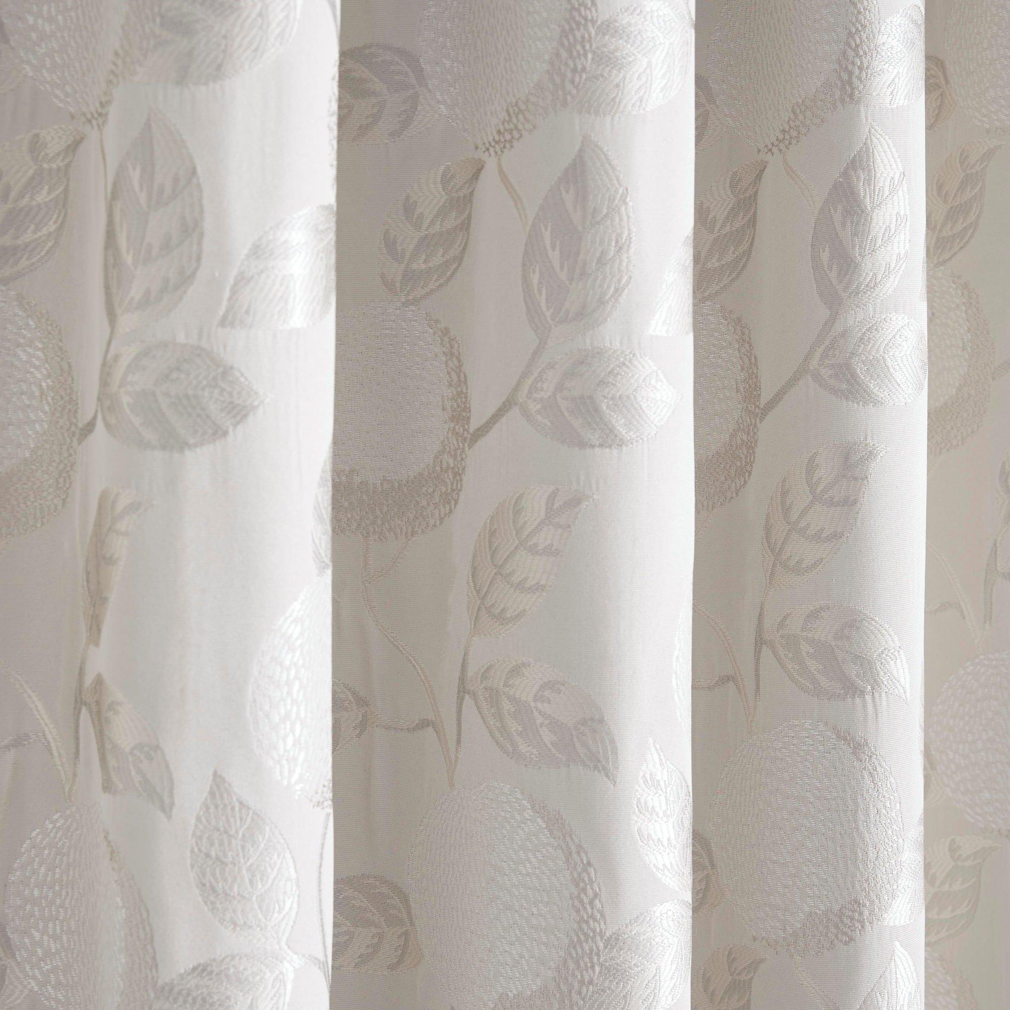 Natural - Curtina - Bramford Jacquard Pair of Pencil Pleat Curtains - 3