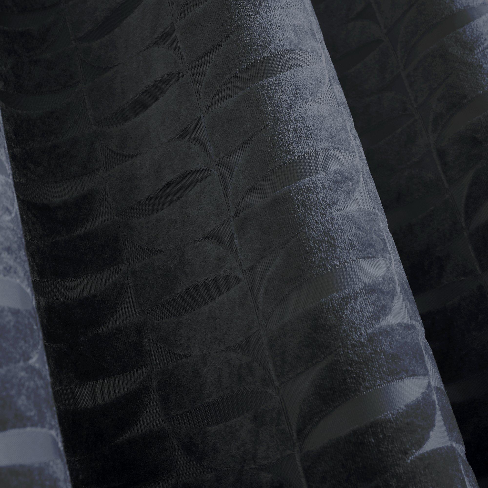 Navy - Appletree Loft - Kilbride Cord Chenille Pair of Eyelet Curtains - 4