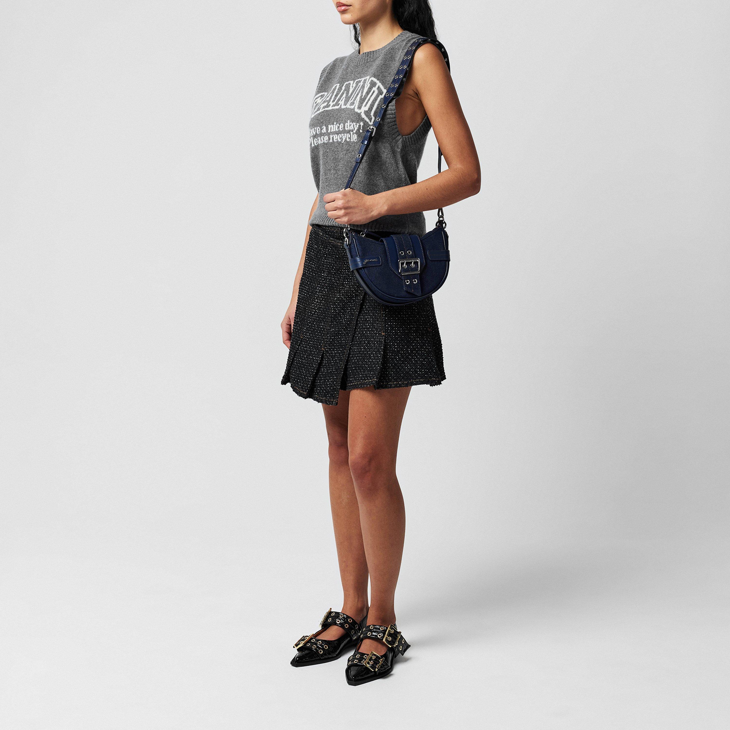 Dark Navy - Ganni - Bucky Crossbody Sling Bag - 5