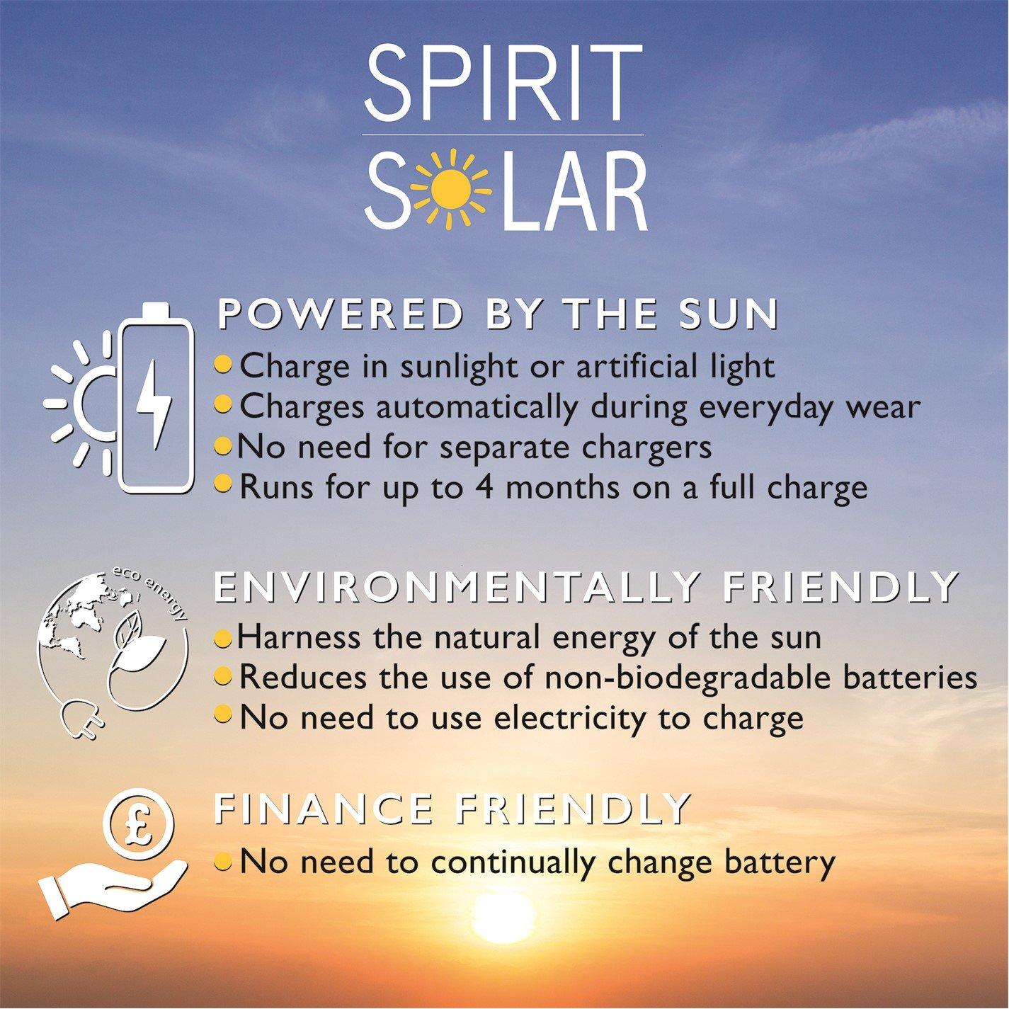 Silber/Schwarz - Spirit - Spirit Gent's Silver Bracelet Black Sunray Dial Watch - 4