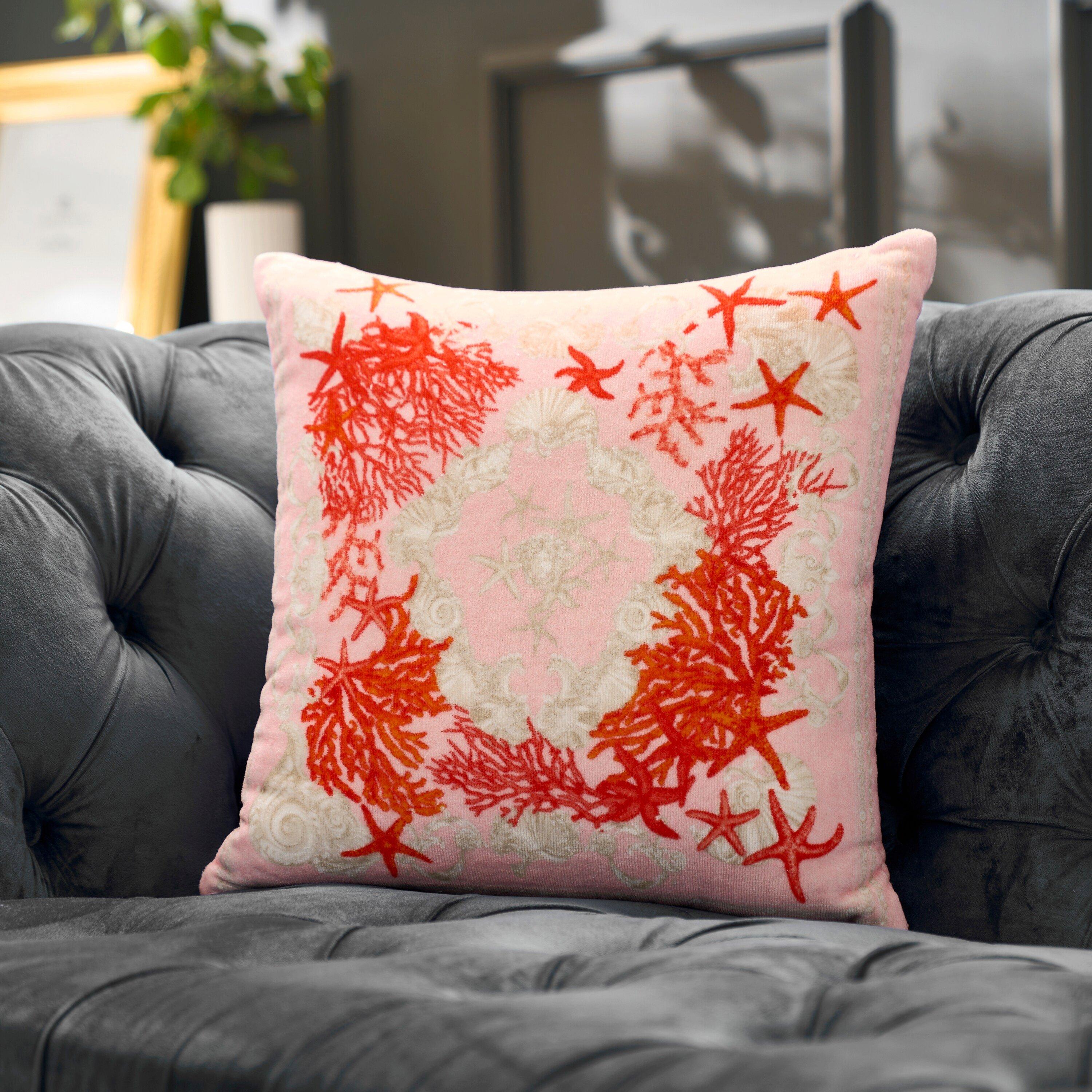 Rose and Coral - Versace Home - De La Mer Sofa Cushions - 2