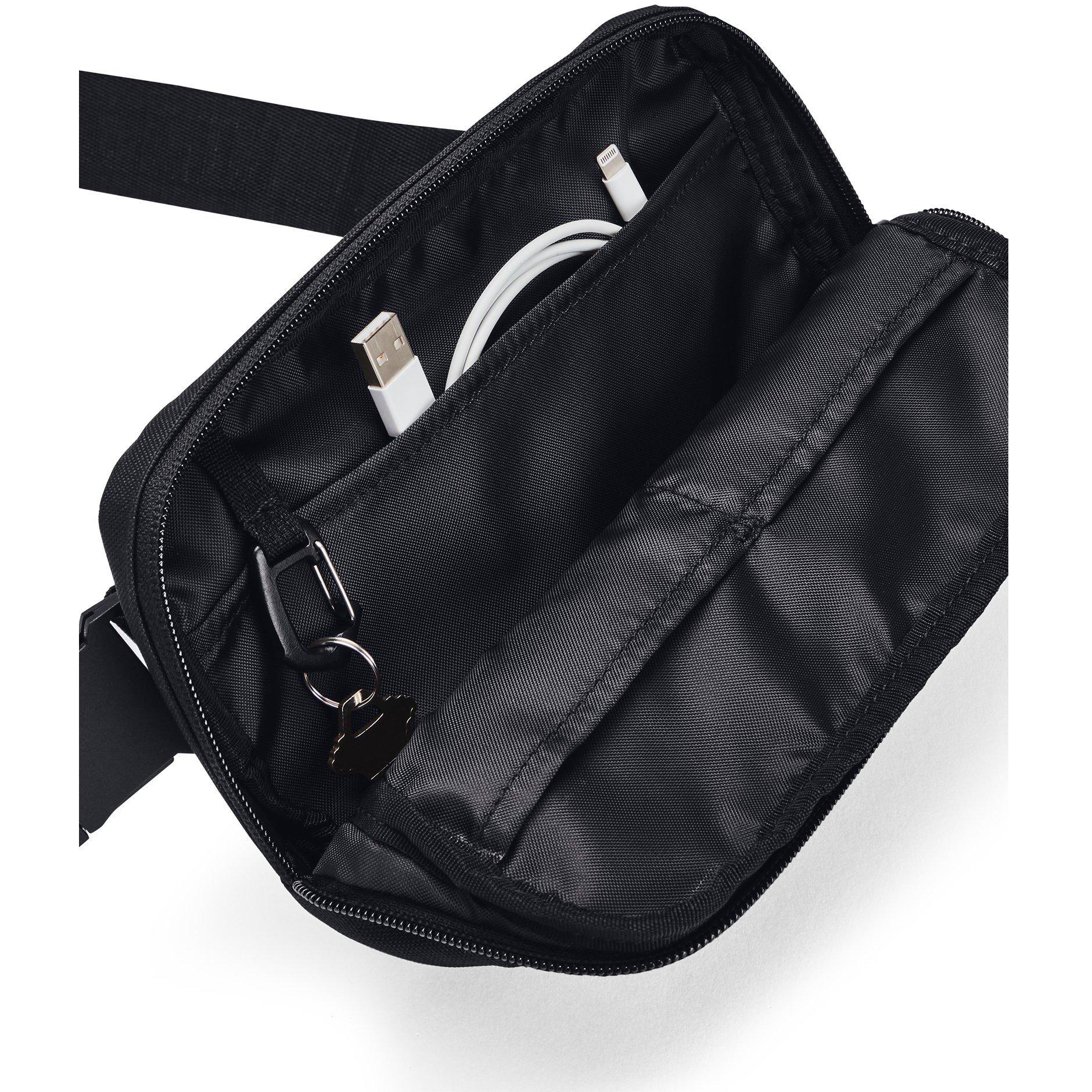 Black/Blk/White - Under Armour - Adults Loudon Waist Running Belt - 4