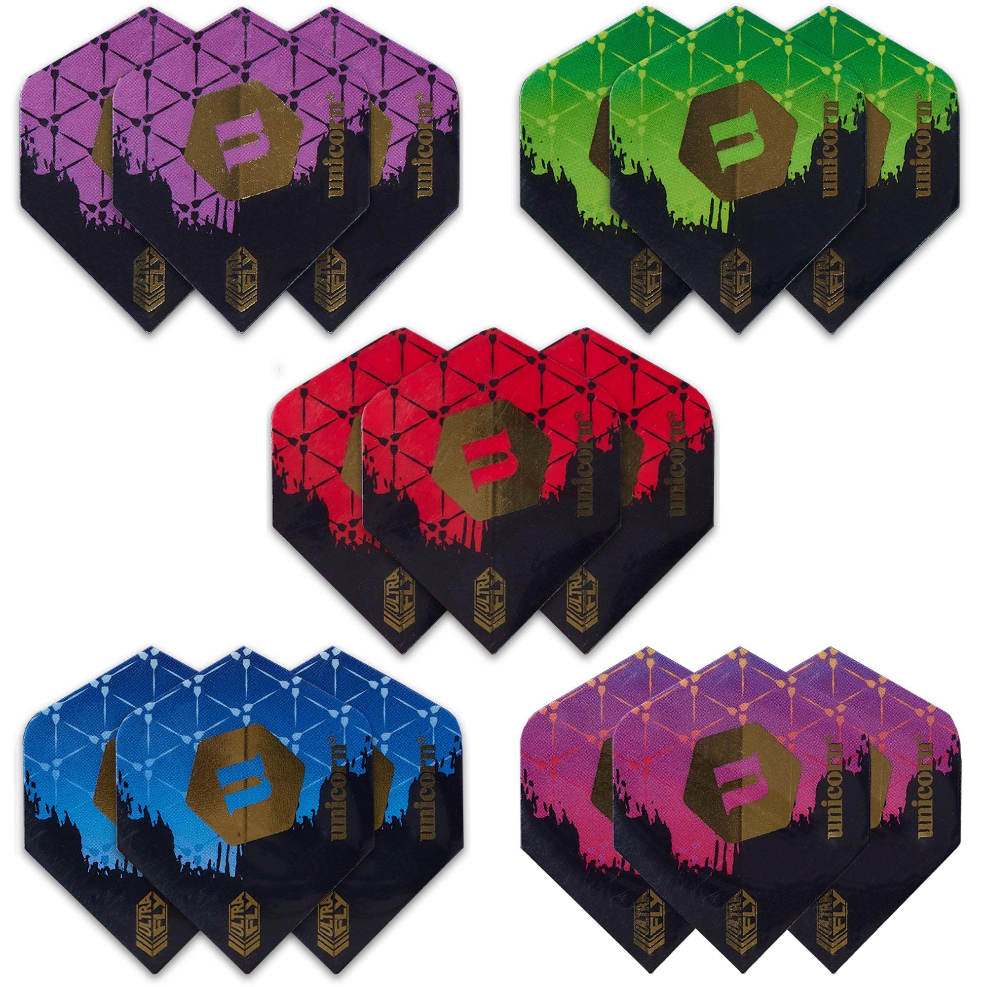 - - Unicorn Darts - Ultrafly Dart Flights 5 Sets / 15 Flights - 1