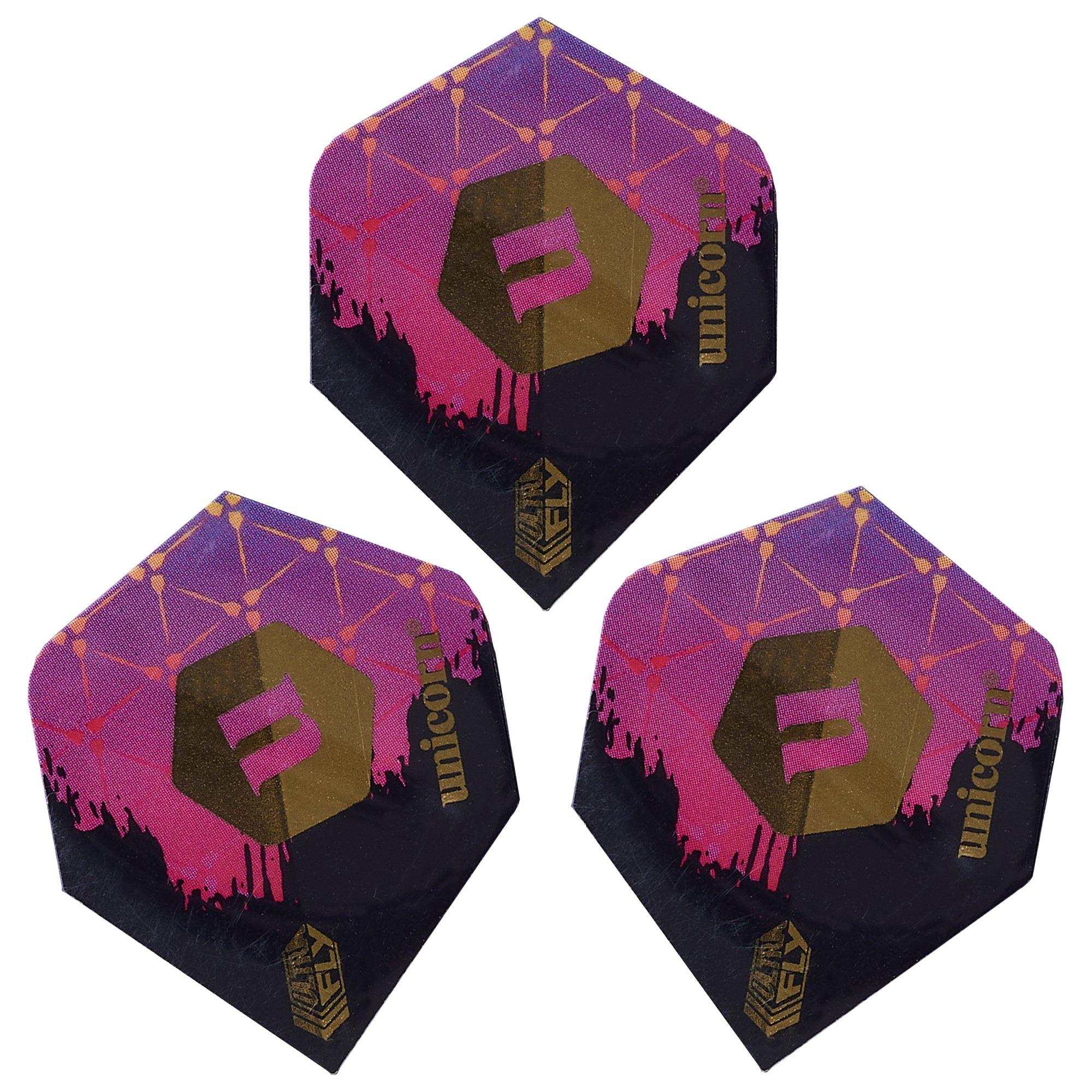 - - Unicorn Darts - Ultrafly Dart Flights  Ultra durable 100 Micron Polyester  5 Sets / 15 Flights  Stunning - 8