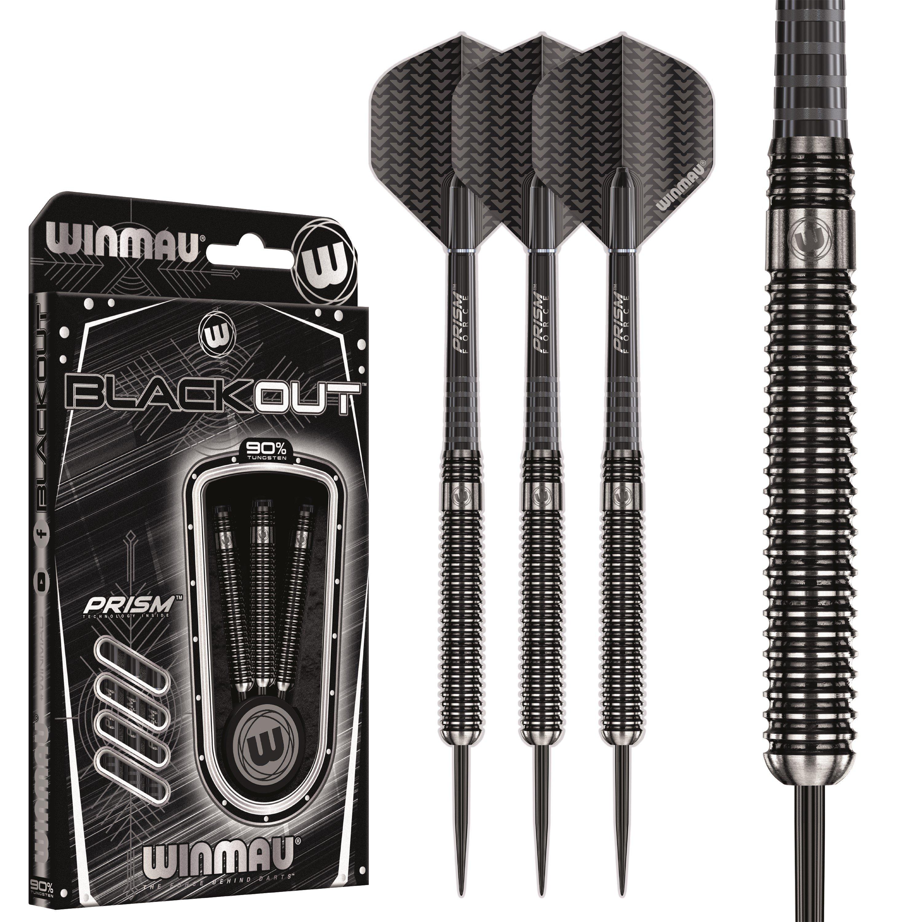 Black/Steel - Winmau - Blackout Tungsten Darts - 1