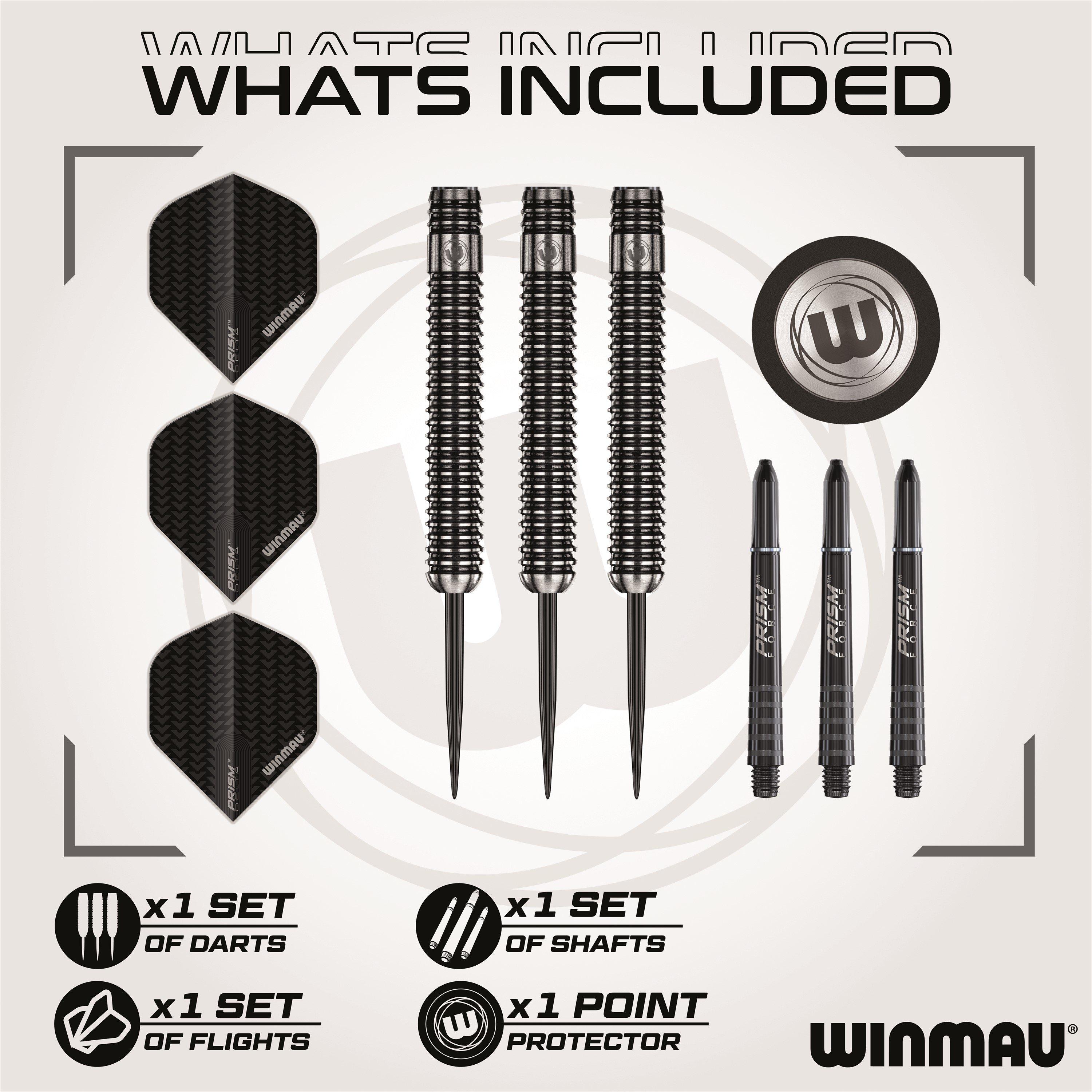Black/Steel - Winmau - Tungsten Darts - 3