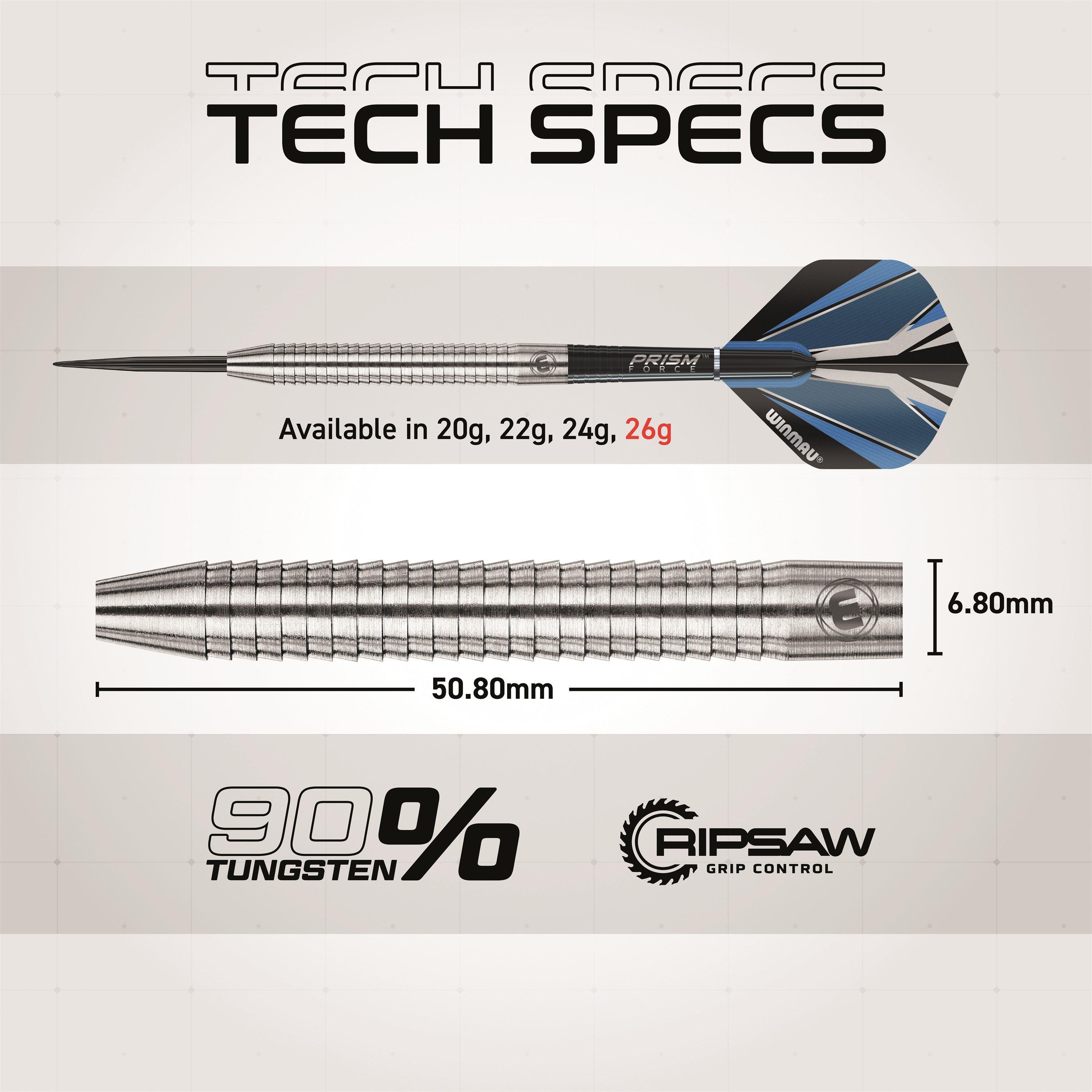 Crno/Plavo - Winmau - Tungsten Darts - 6