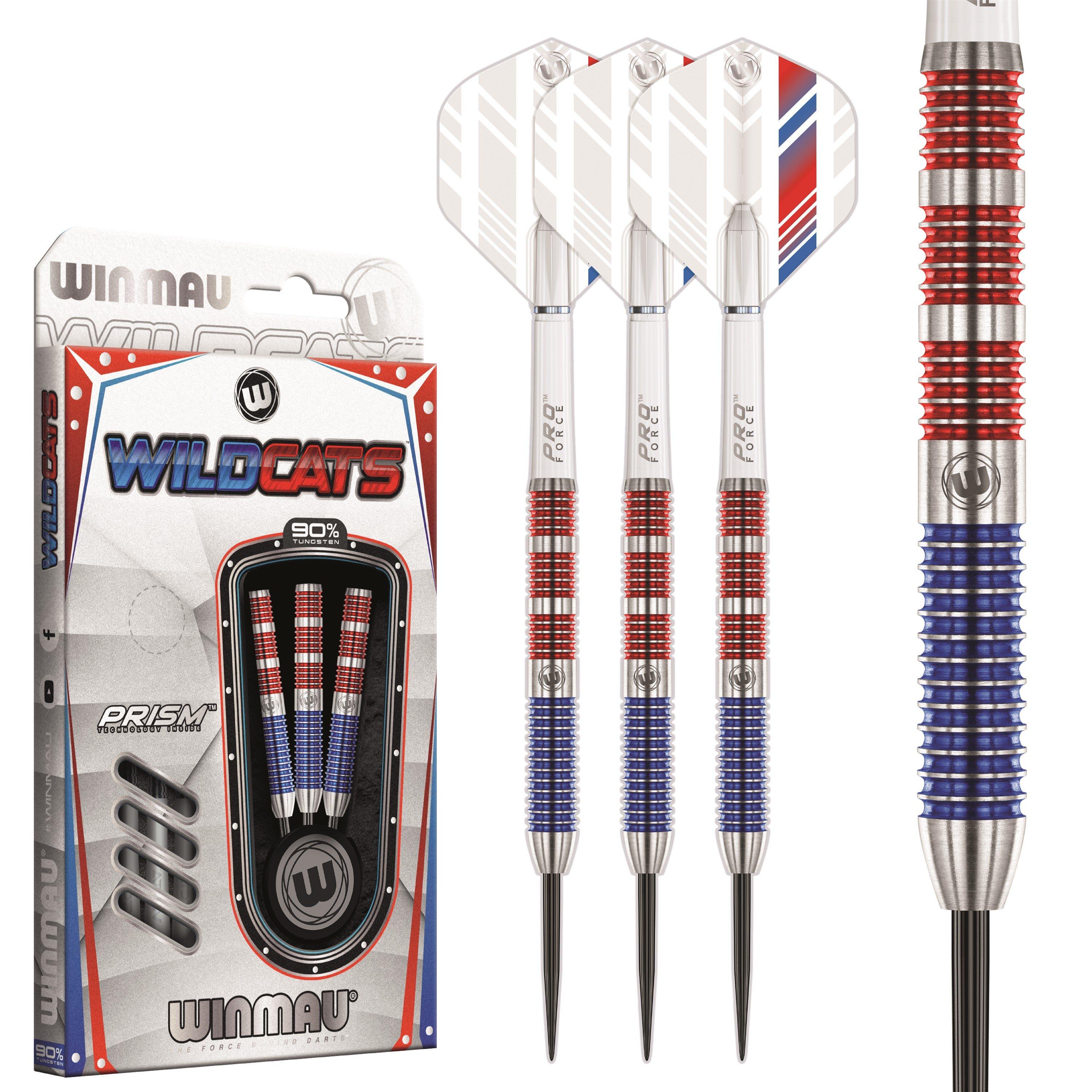 Steel/Blu/Red - Winmau - Wildcats Tungsten Darts Adults - 1