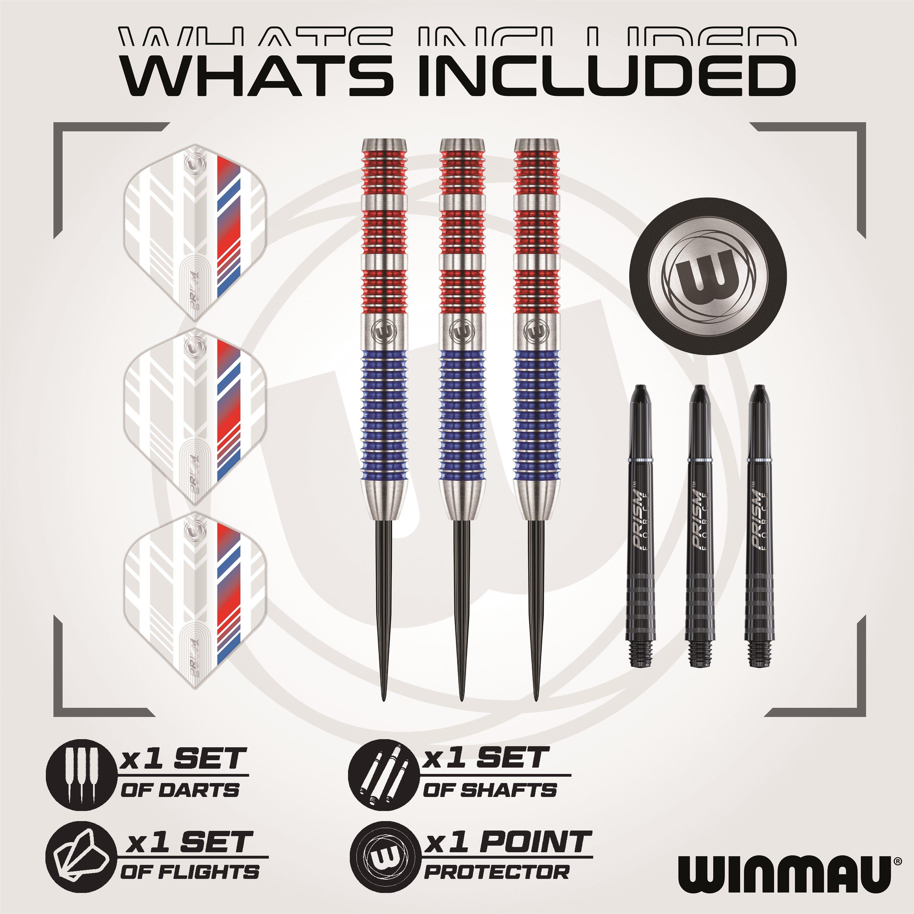 Steel/Blu/Red - Winmau - Wildcats Tungsten Darts Adults - 3