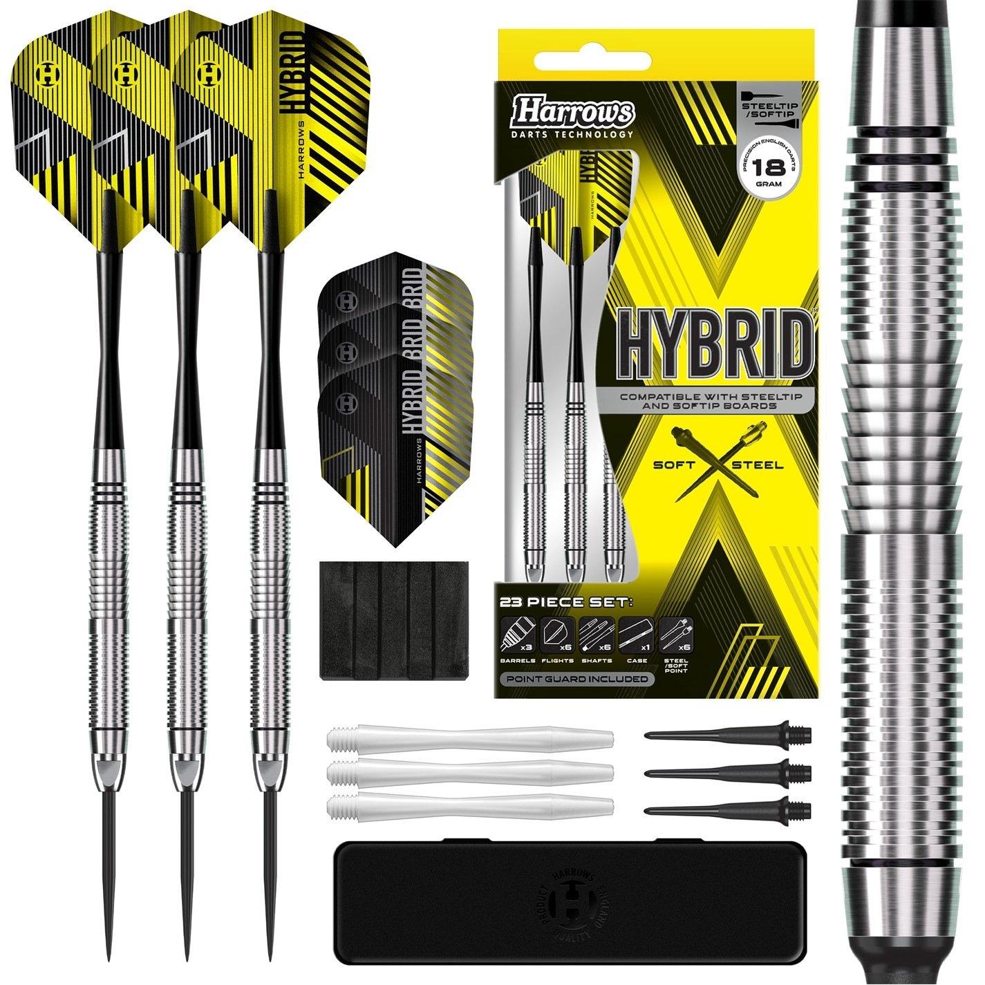 Harrows Darts  - Hybrid Darts - Black - 18g