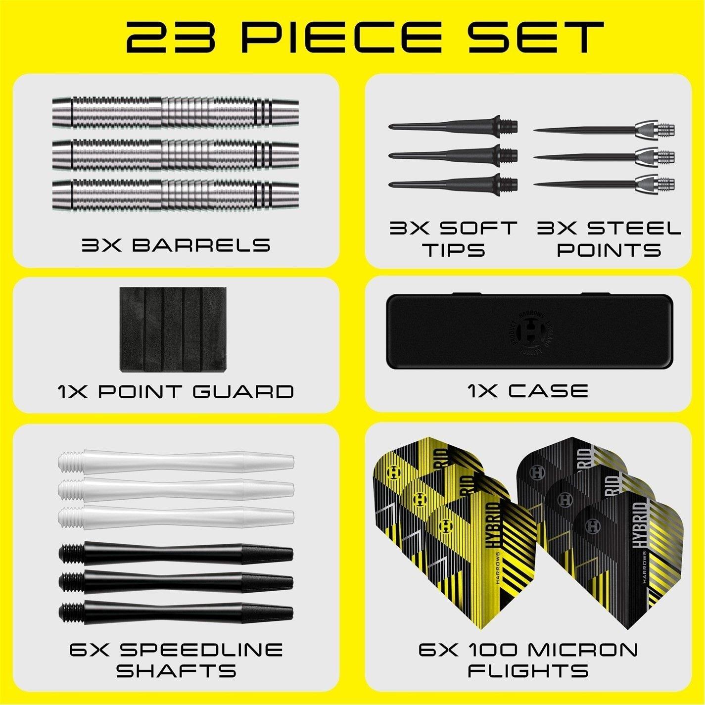Zwart - Harrows Darts - Darts - Hybrid Darts - 4
