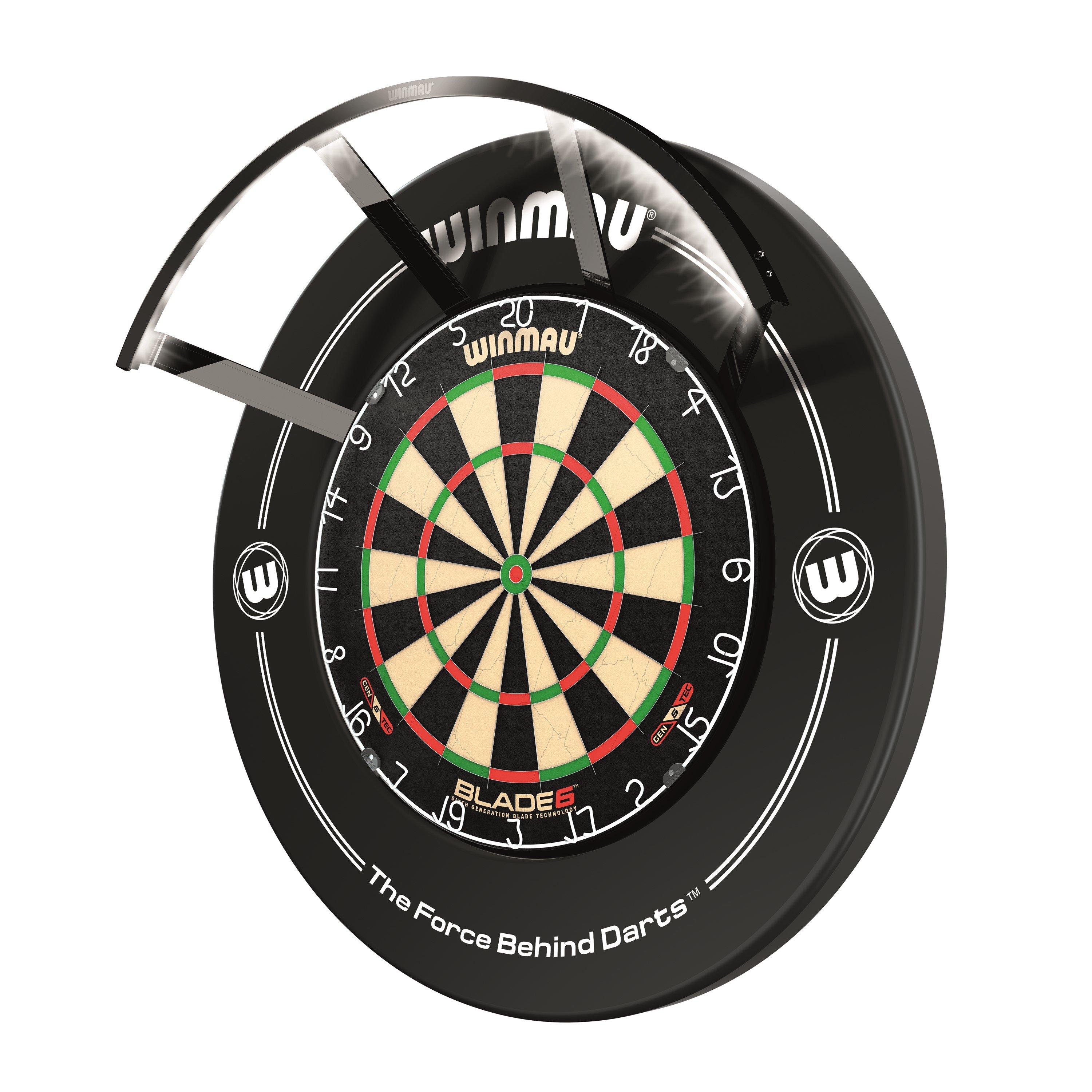 Black - Winmau - Polaris 120 Dartboard Light Adults - 3