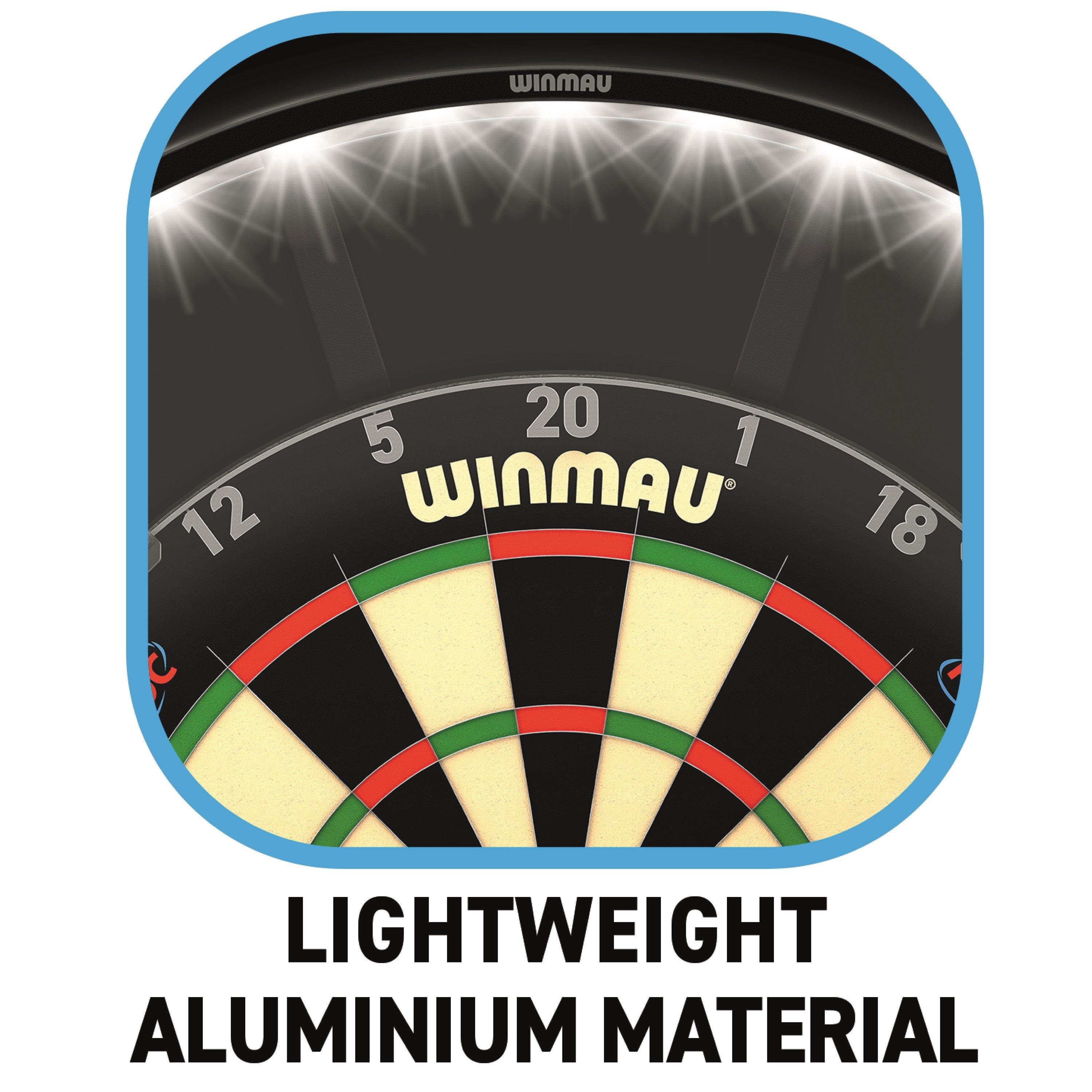 Black - Winmau - Polaris 120 Dartboard Light Adults - 6