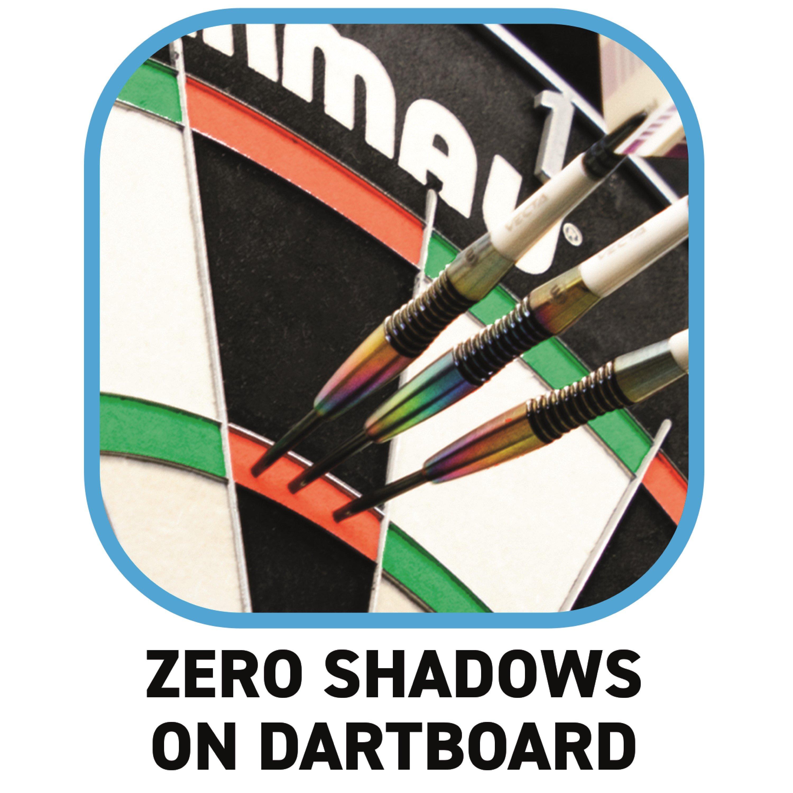 Black - Winmau - Polaris 120 Dartboard Light Adults - 9