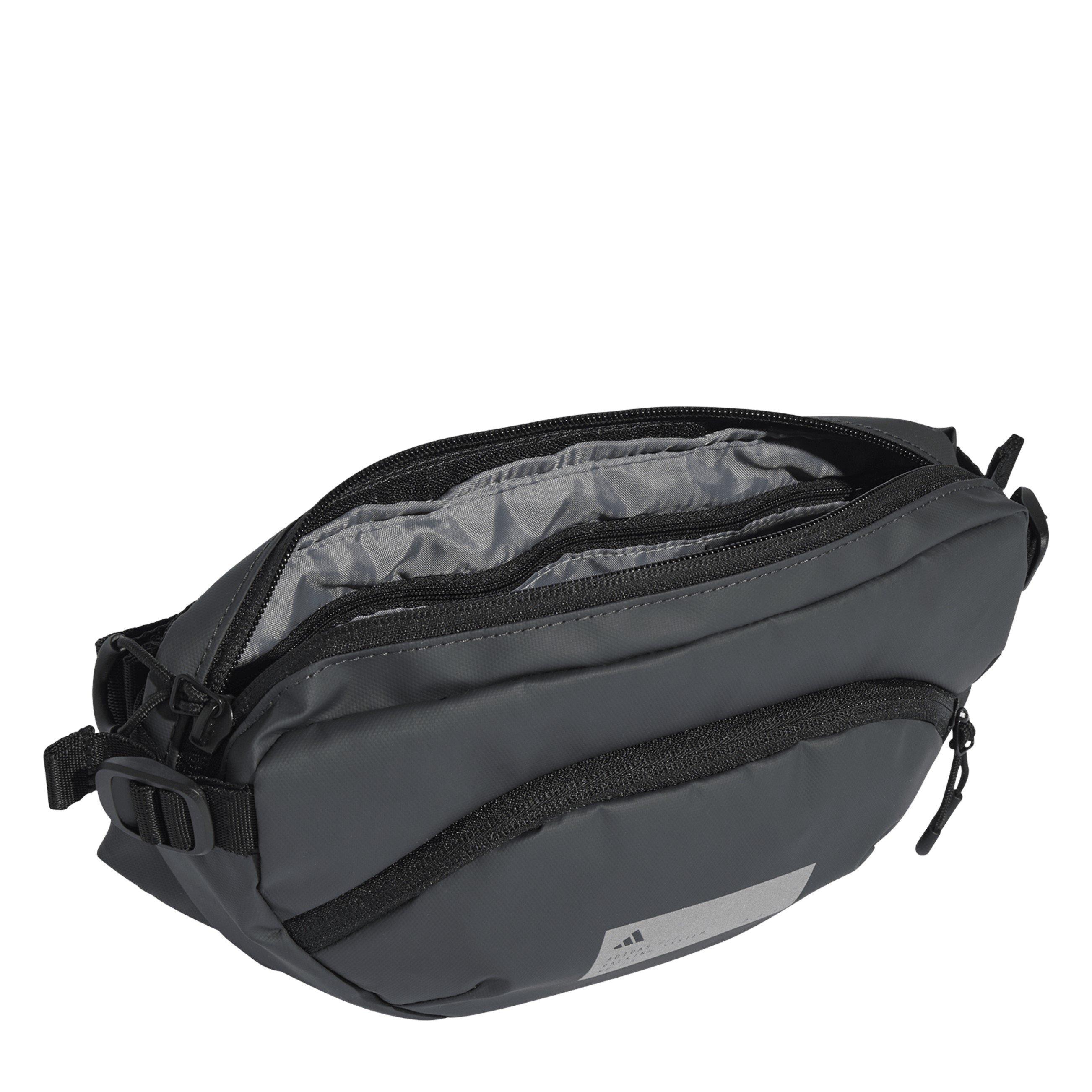 Carbon/Blk/Silv - adidas - Adults Hybrid Running Belt - 4