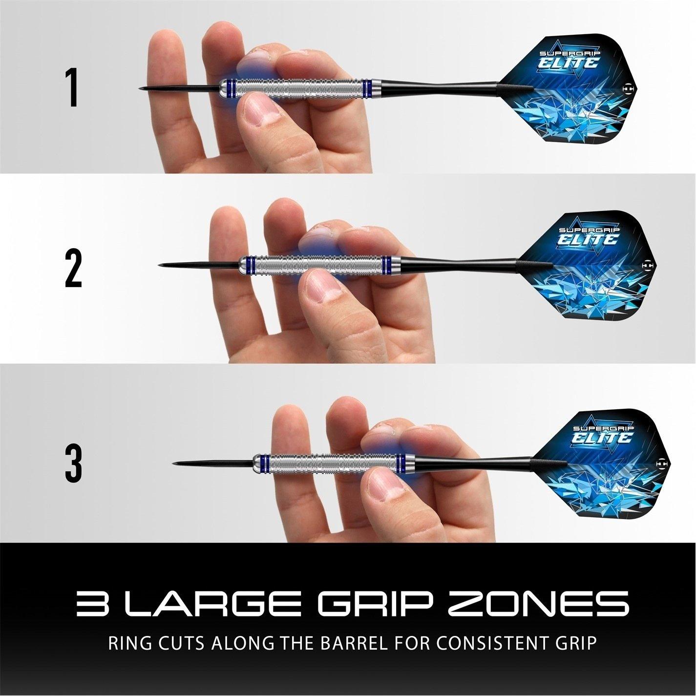 Silver - Harrows Darts - Supergrip Elite Tungsten Darts - 5