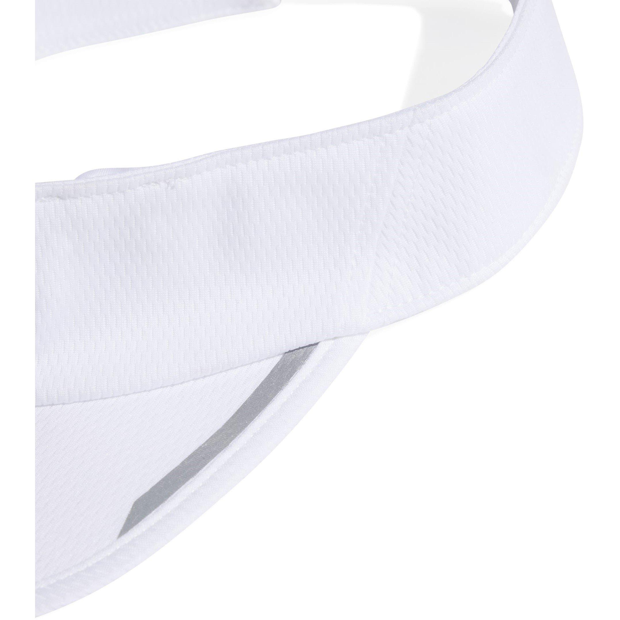 White/R.Silver - adidas - Adults Run Visor Running Cap - 3