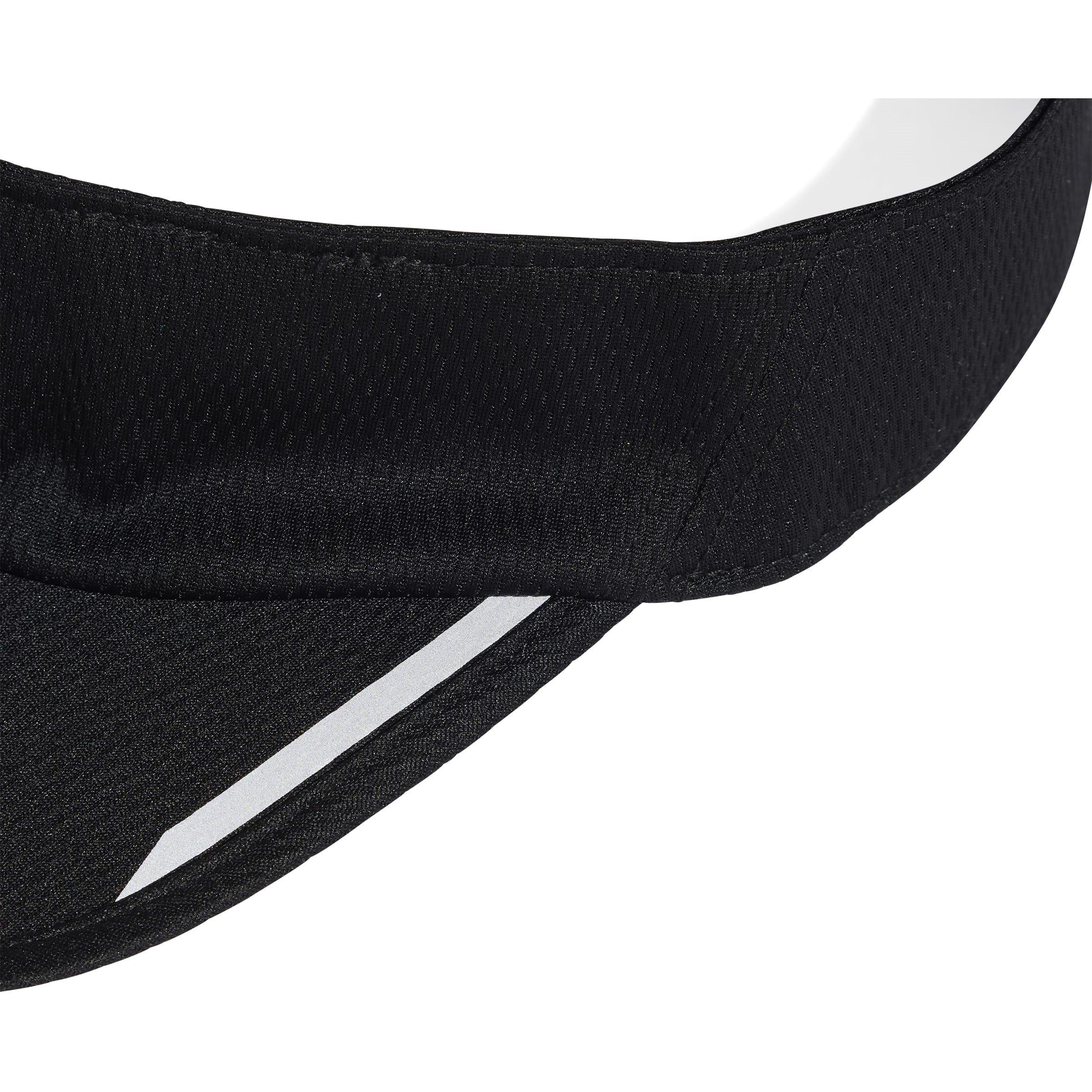 Black/R.Silver - adidas - Adults Run Visor Running Cap - 3