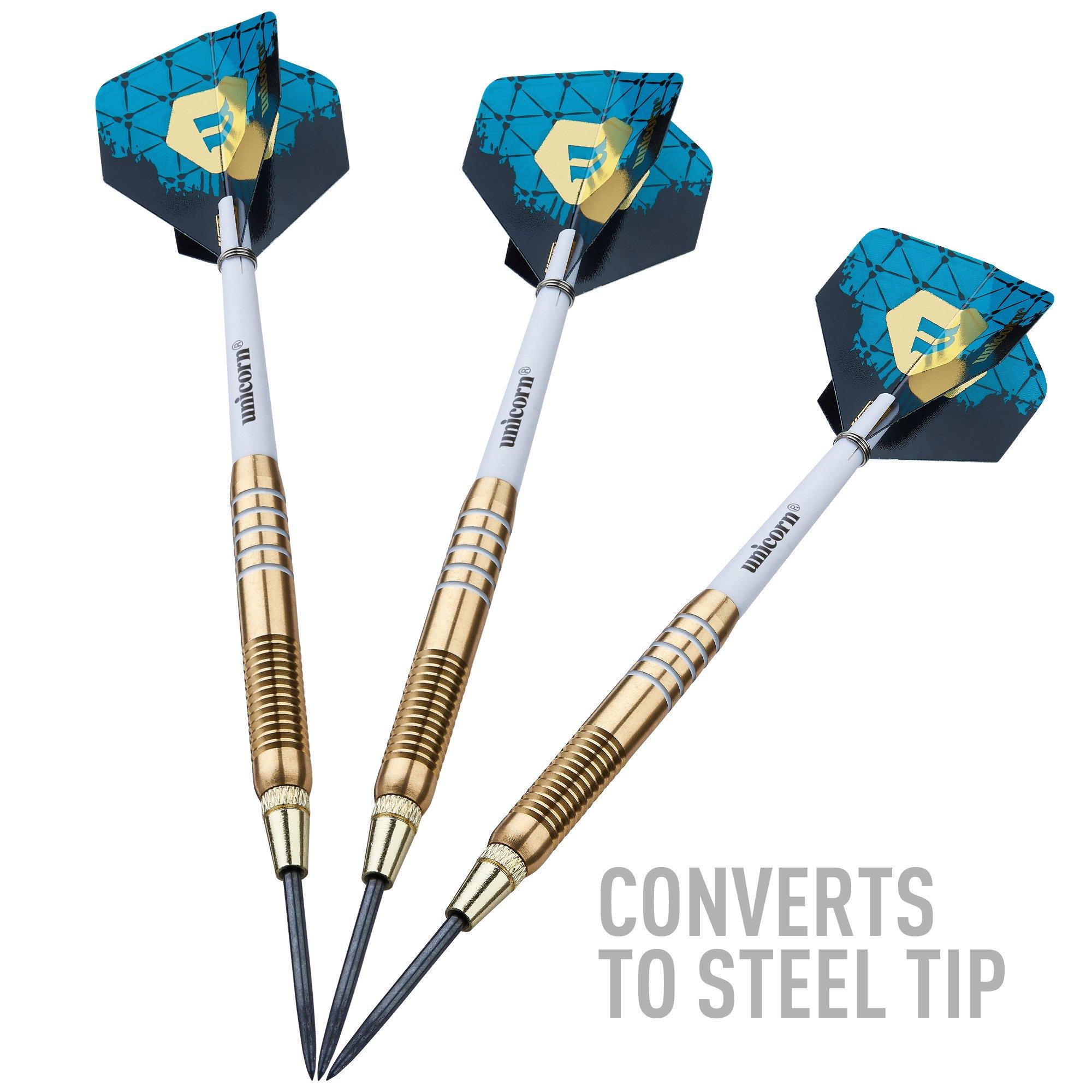 Unicorn fléchettes Core XL Striker soft tip 23g tungsten silver