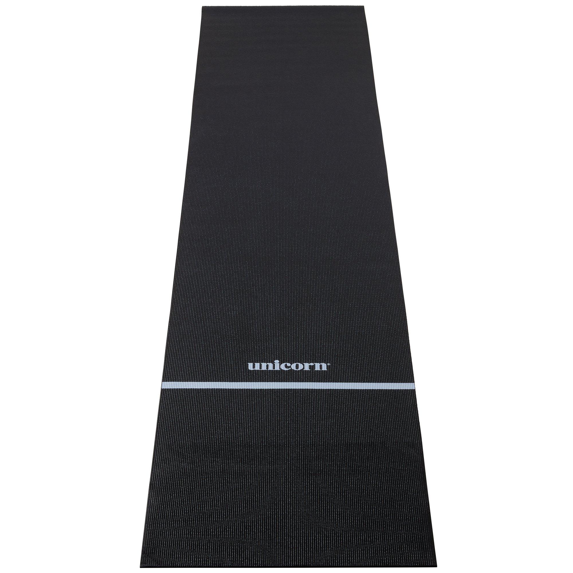 Preto - Unicorn Darts - Non-Slip Black Darts Mat with White Oche Line - 4
