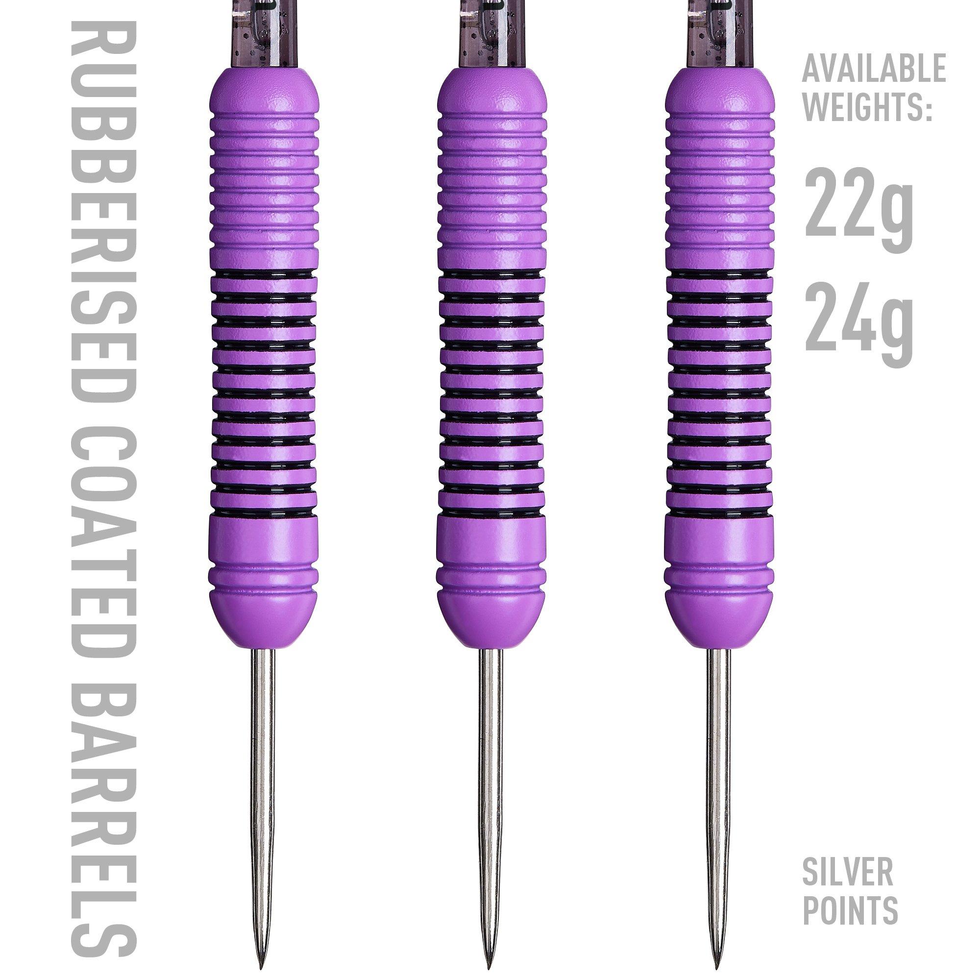 - - Unicorn Darts - Tip Darts Set  Level 2  Gary The Flying Scotsman Anderson  Rubberised Brass Barrels - 3