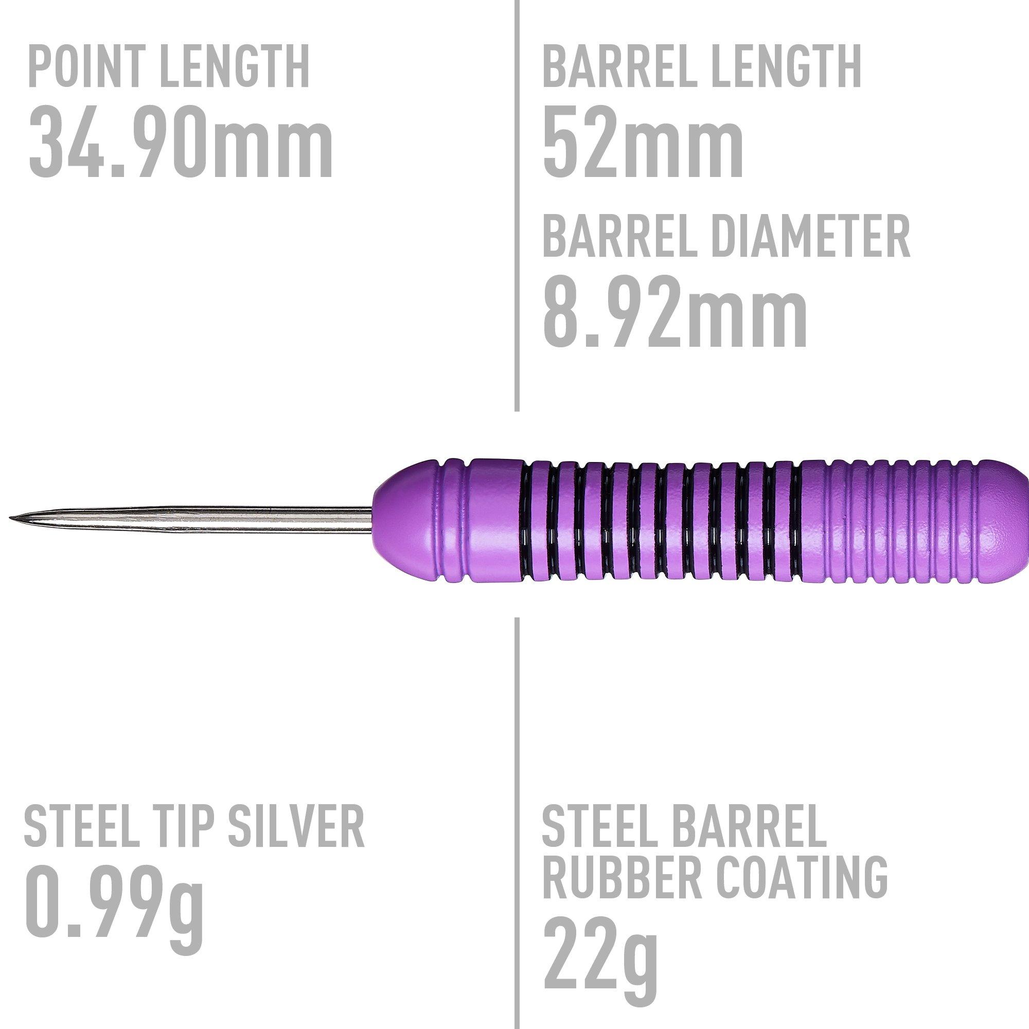 - - Unicorn Darts - Tip Darts Set  Level 2  Gary The Flying Scotsman Anderson  Rubberised Brass Barrels - 7