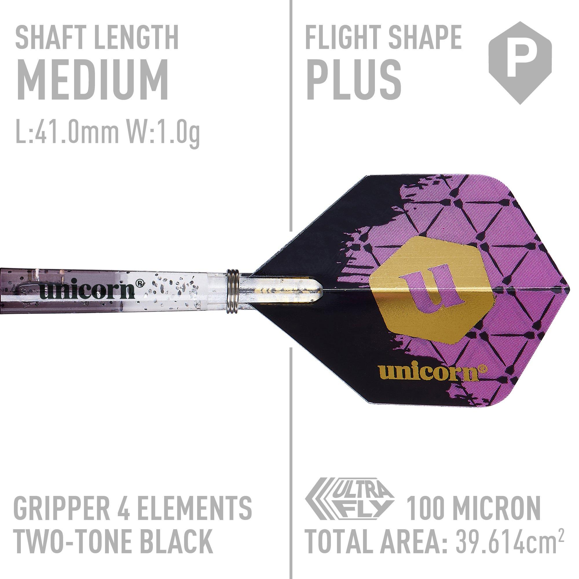 - - Unicorn Darts - Tip Darts Set  Level 2  Gary The Flying Scotsman Anderson  Rubberised Brass Barrels - 9