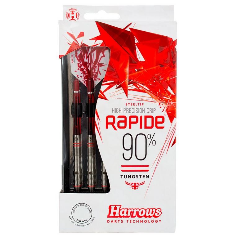 Argent/Rouge - Harrows - Rapide 90% Tungsten Darts - 5