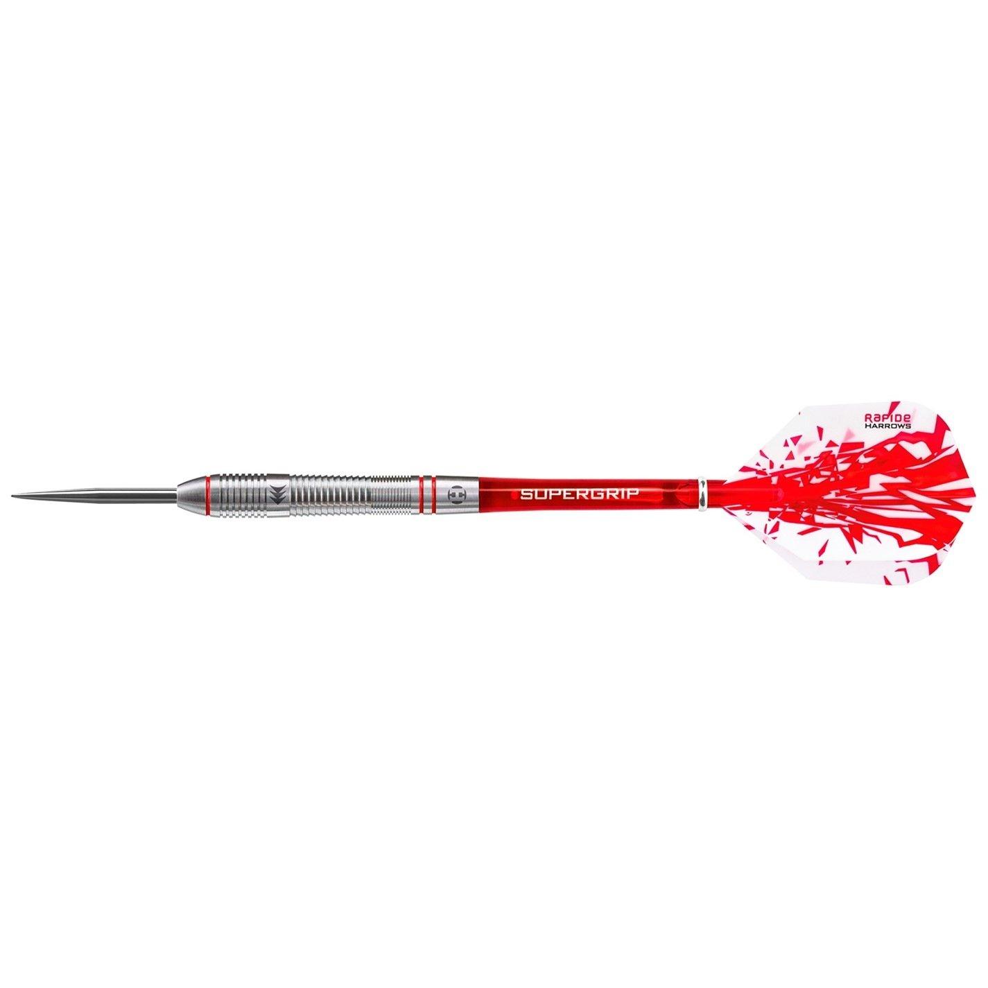Argent/Rouge - Harrows Darts - Rapide Tungsten Darts - 6
