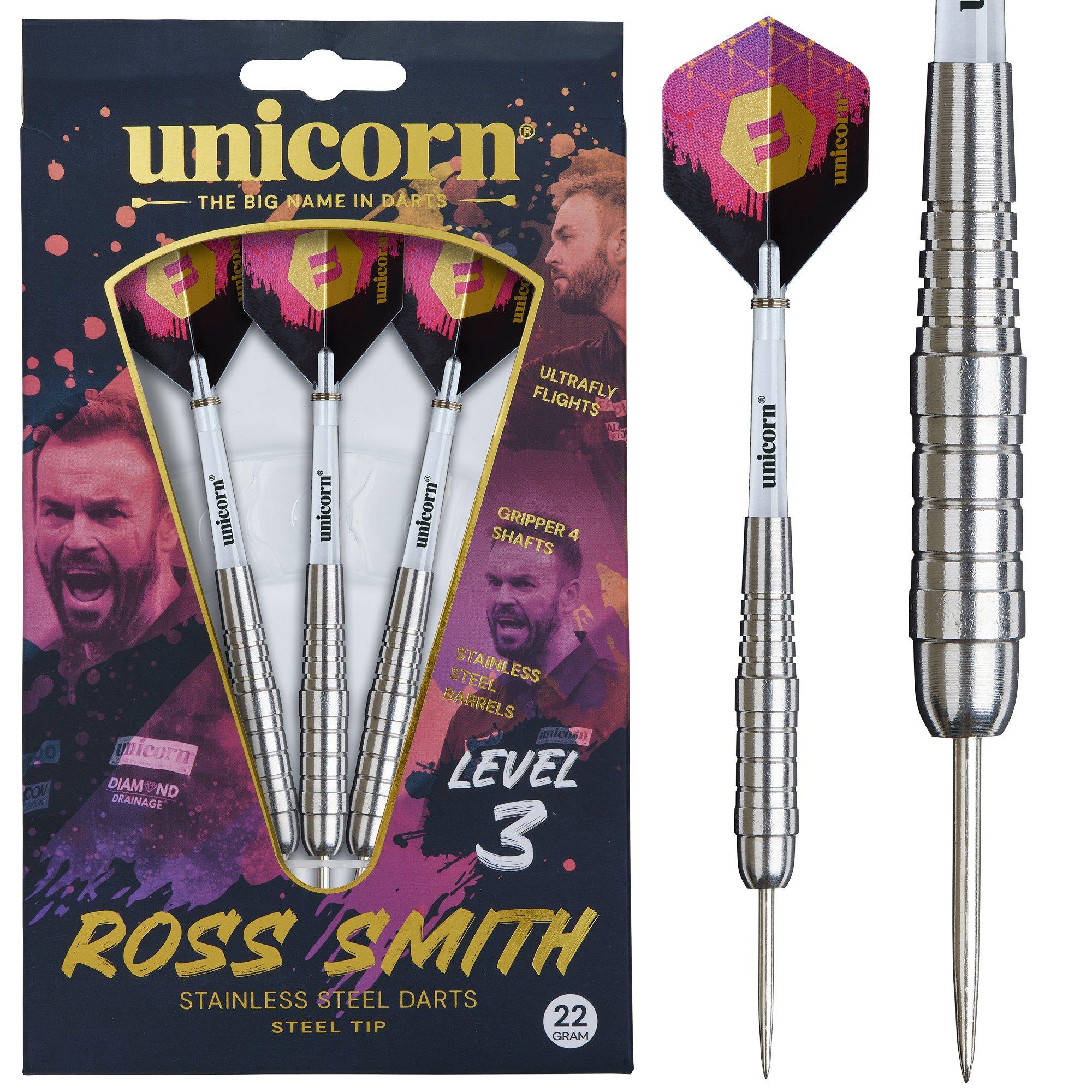 Unicorn Darts | Steel Tip Darts Set Level 3 Ross Smudger Smith