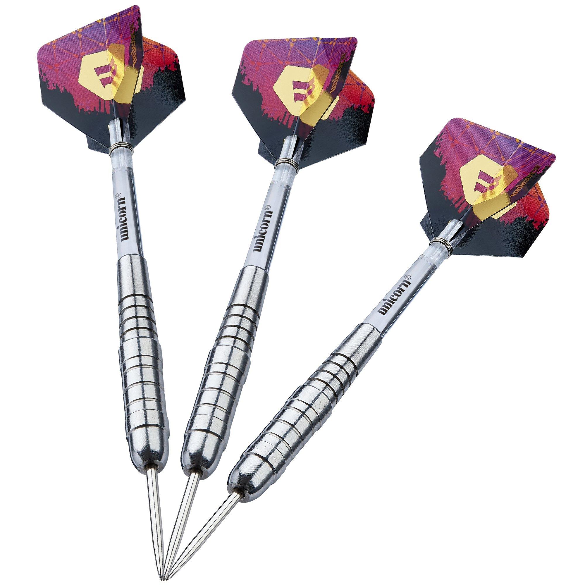 - - Unicorn Darts - Steel Tip Darts Set  Level 3  Ross Smudger Smith  Natural Stainless Steel Barrels - 3