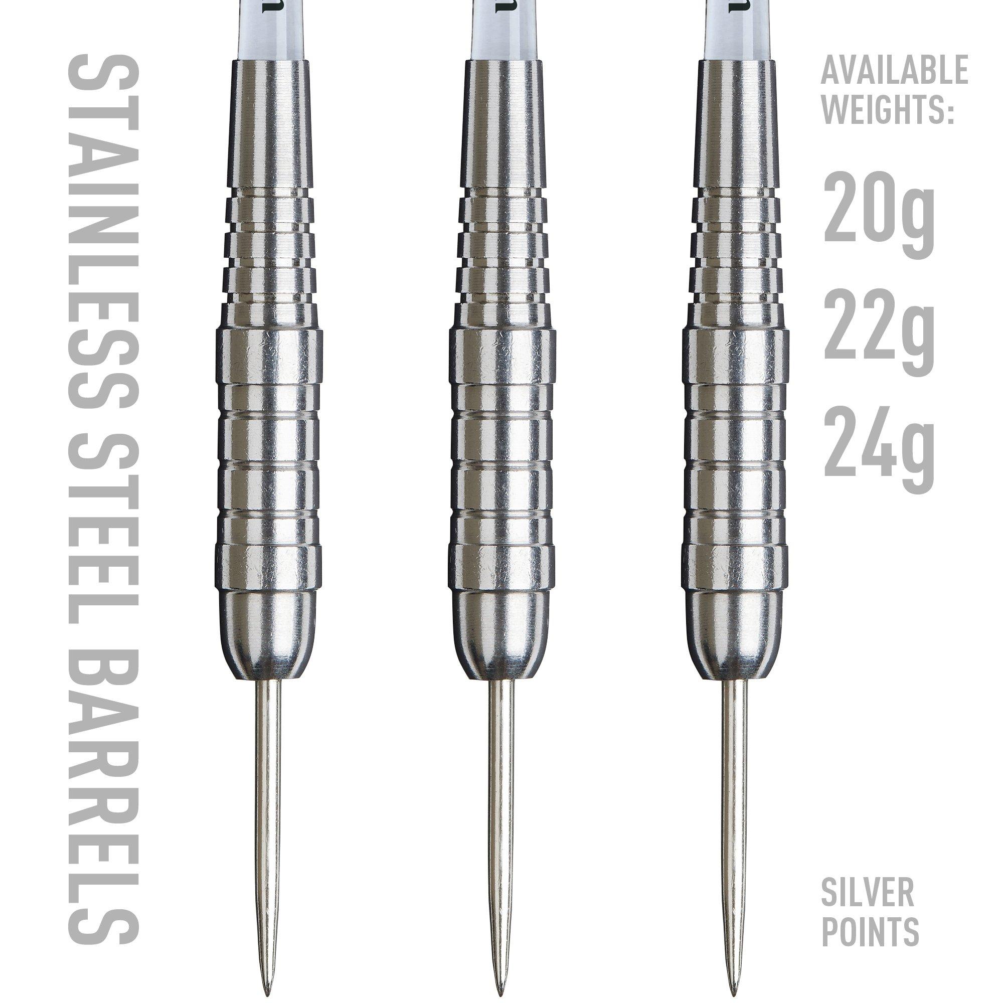 - - Unicorn Darts - Steel Tip Darts Set  Level 3  Ross Smudger Smith  Natural Stainless Steel Barrels - 4