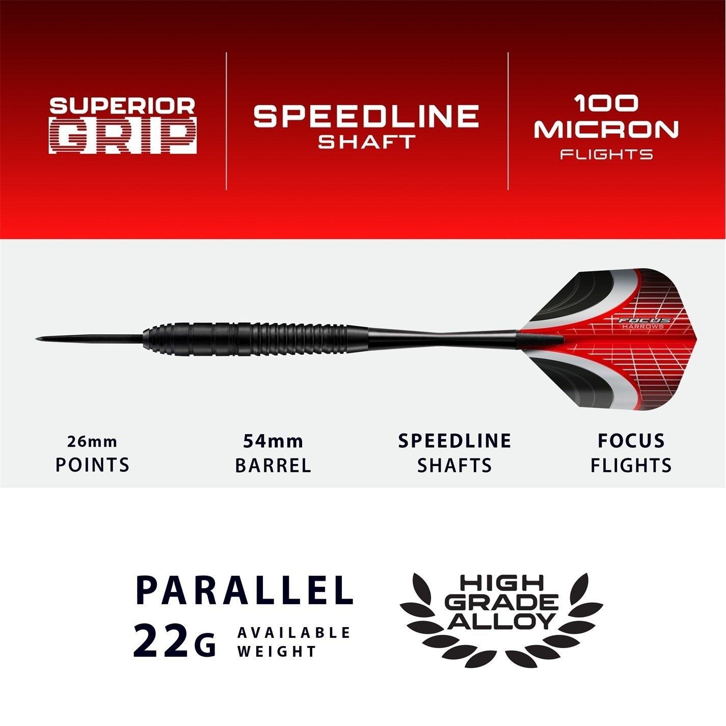 Zwart - Harrows Darts - Darts Focus Dart - 4