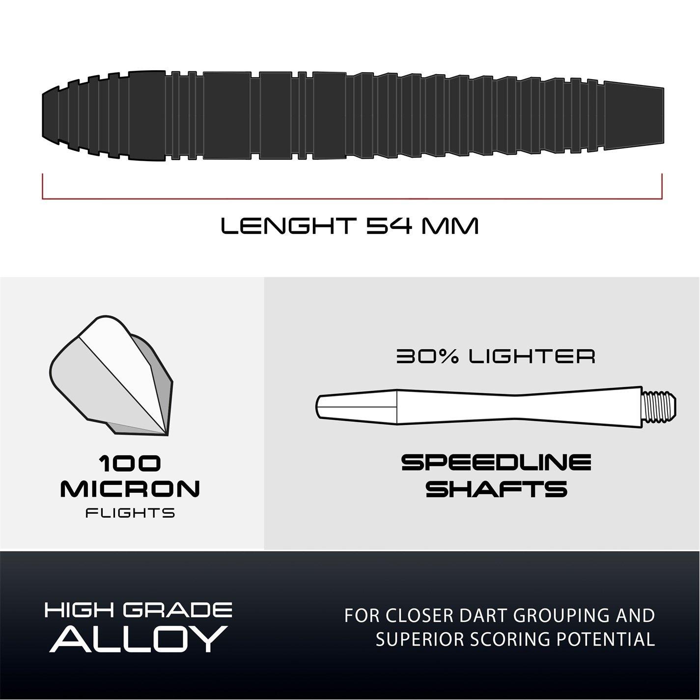 Zwart - Harrows Darts - Darts Focus Dart - 5