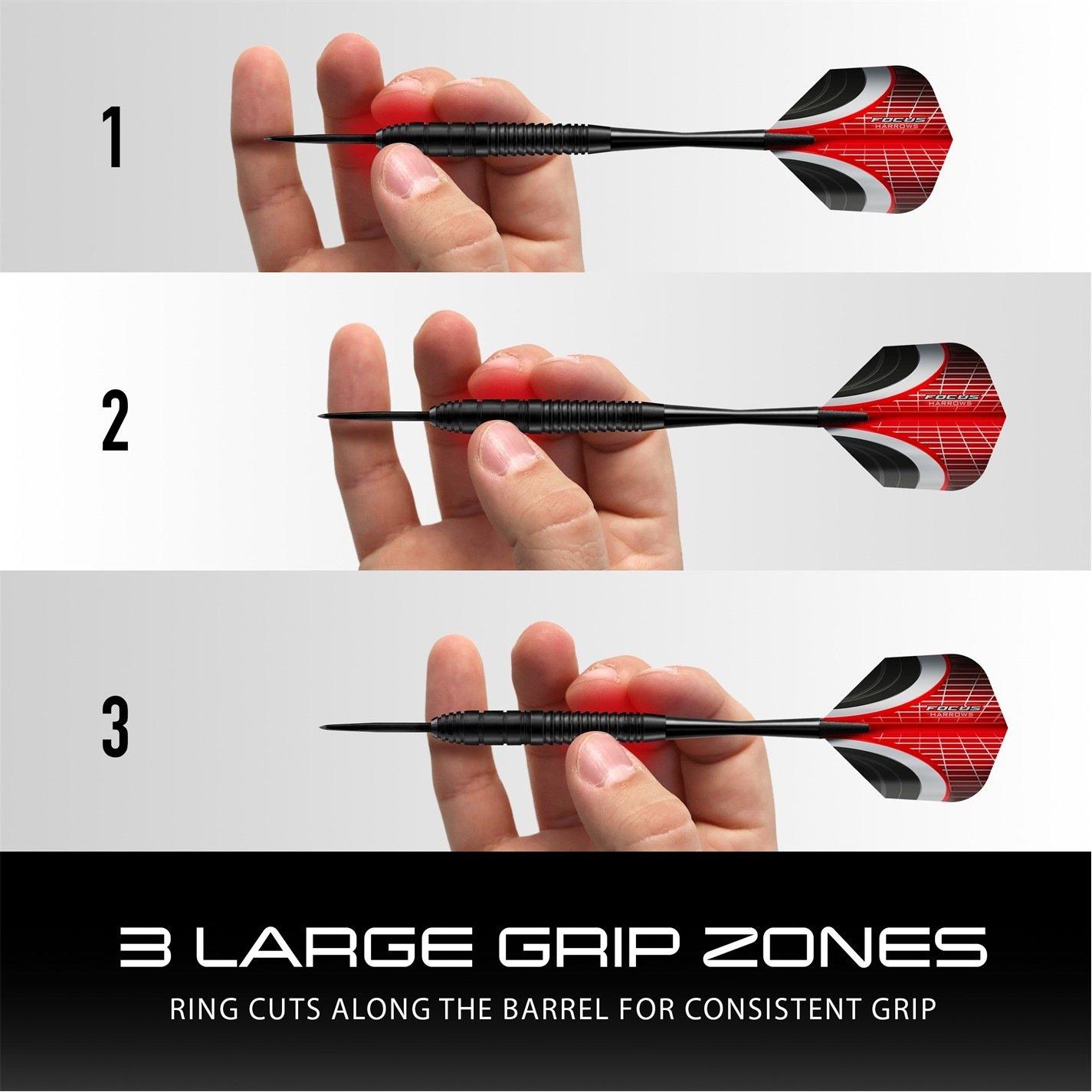 Zwart - Harrows Darts - Darts Focus Dart - 6