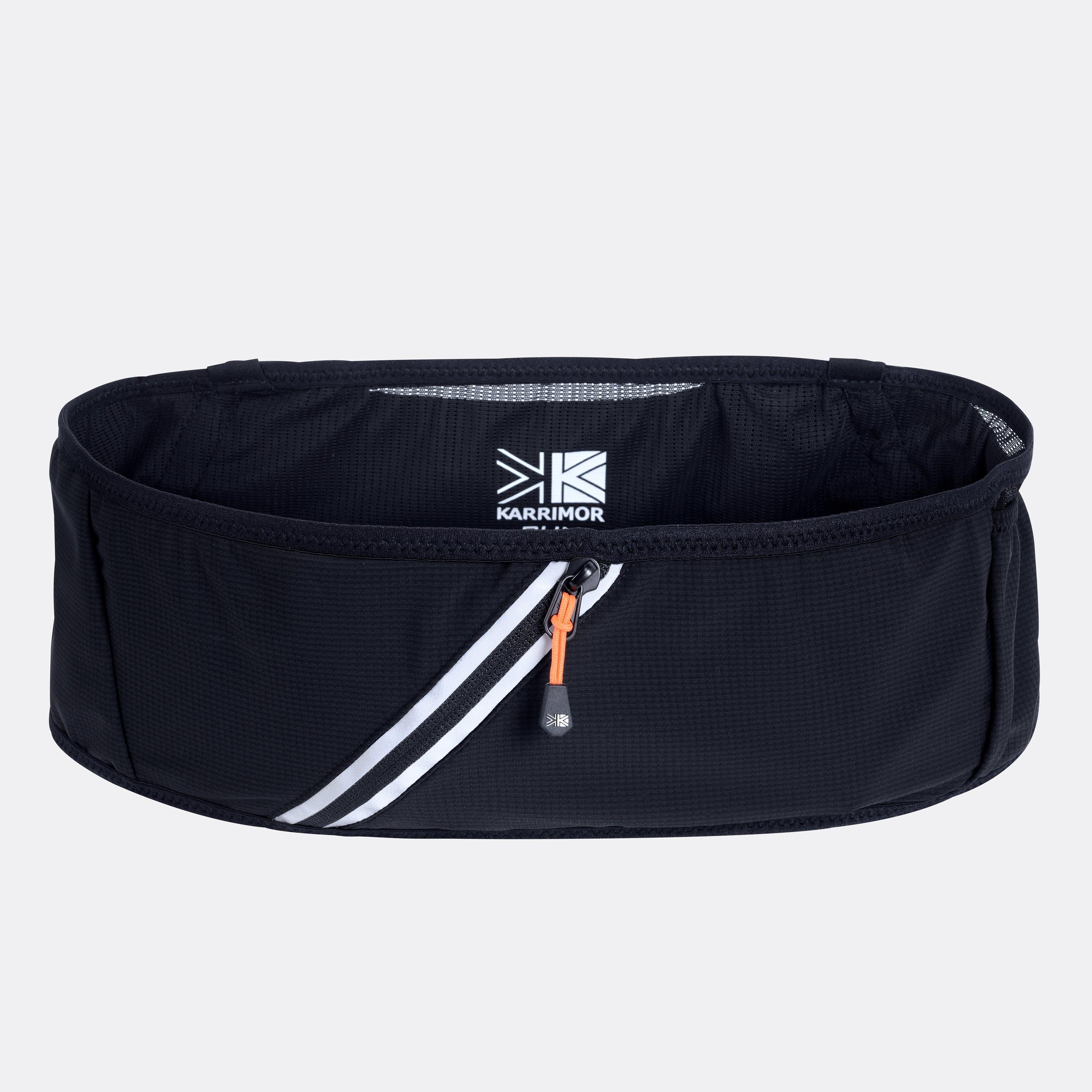 Karrimor  Scout Lightweight Breathable Reflective Waist Running Belt - Black/Orange - Small