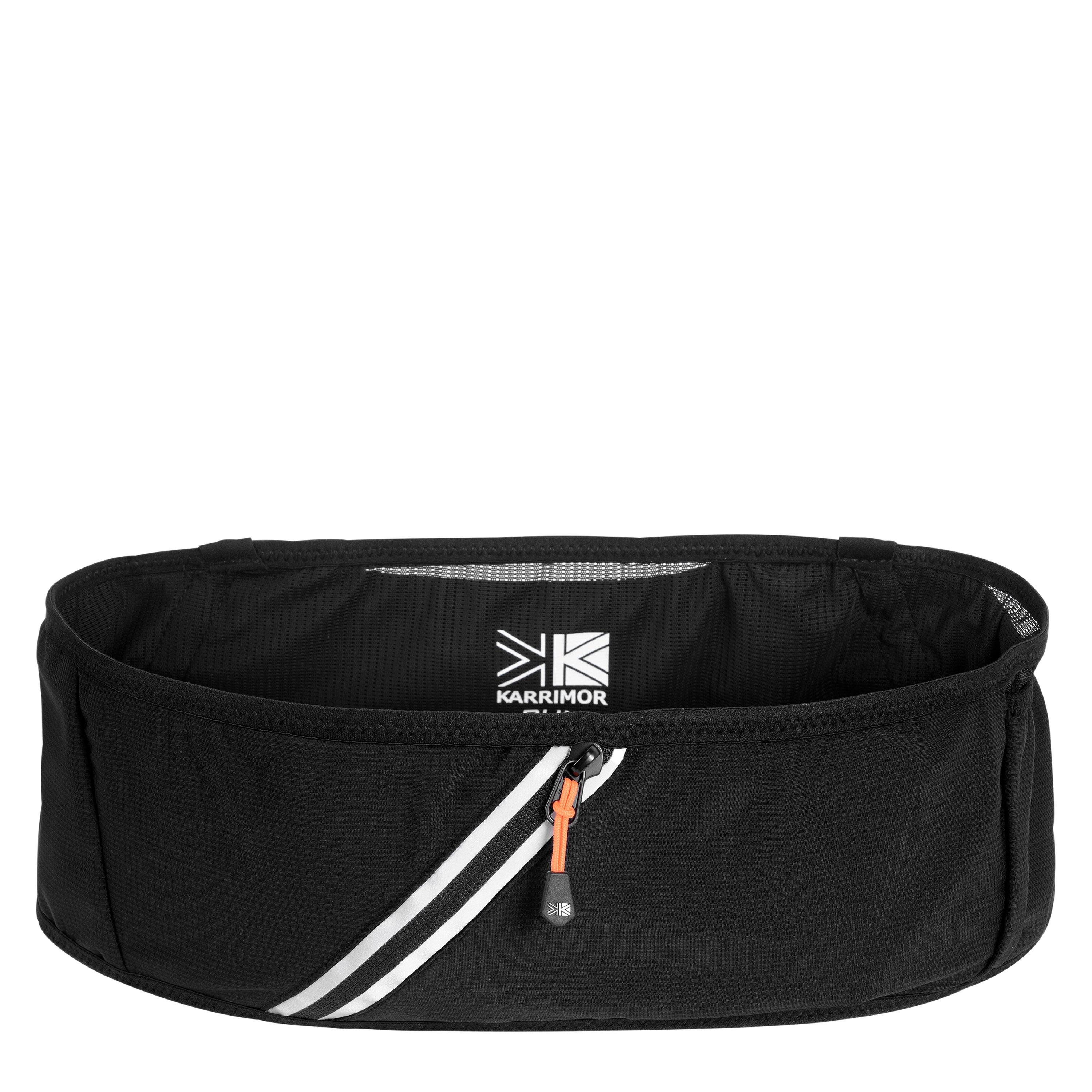 Black/Orange - Karrimor - Scout Lightweight Breathable Reflective Waist Running Belt - 1