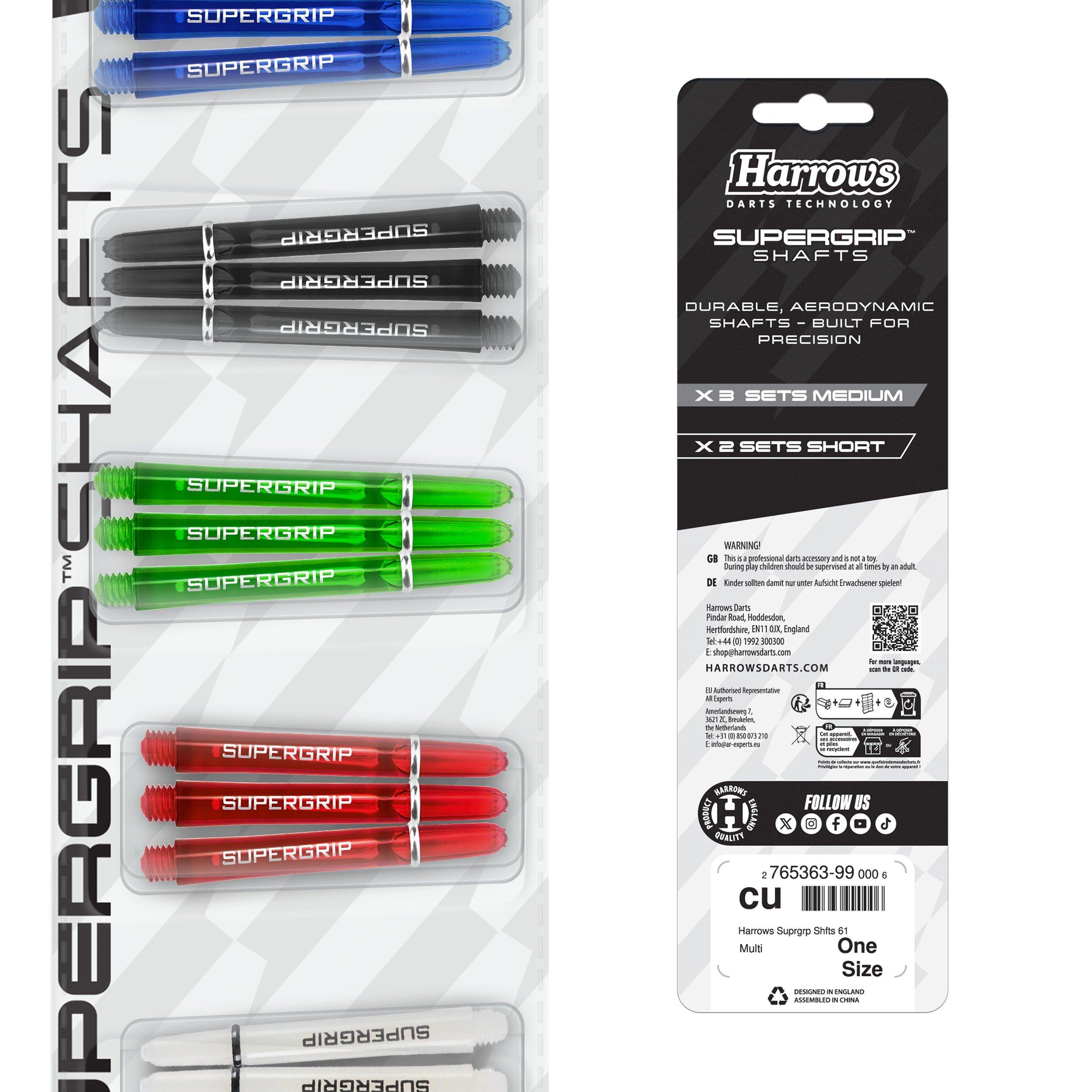 Multicolorido - Harrows Darts - Darts Supergrip Shafts 5 Pack Set - 2