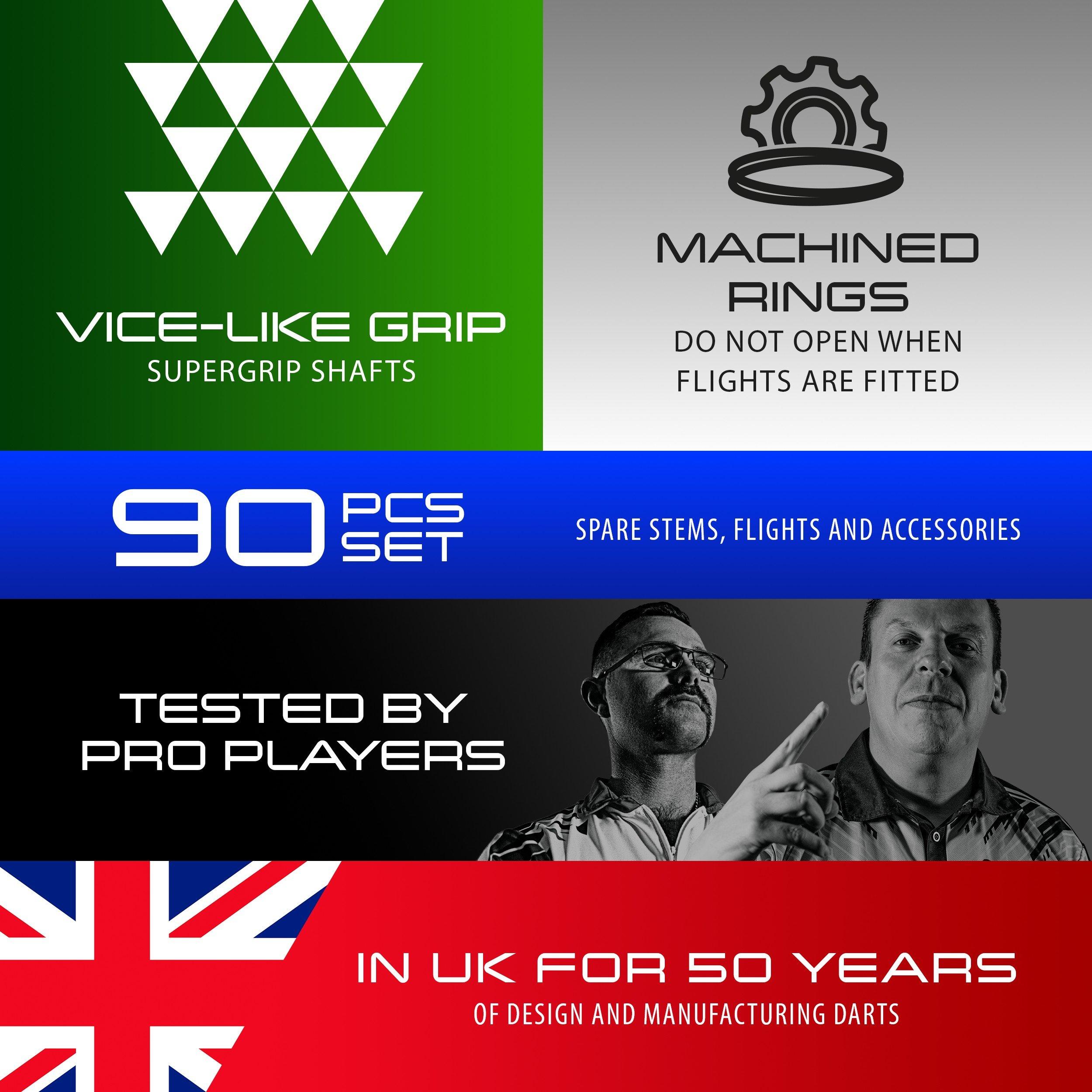 Multicolorido - Harrows Darts - Darts Pro Series Tune up 90 Piece Set - 5